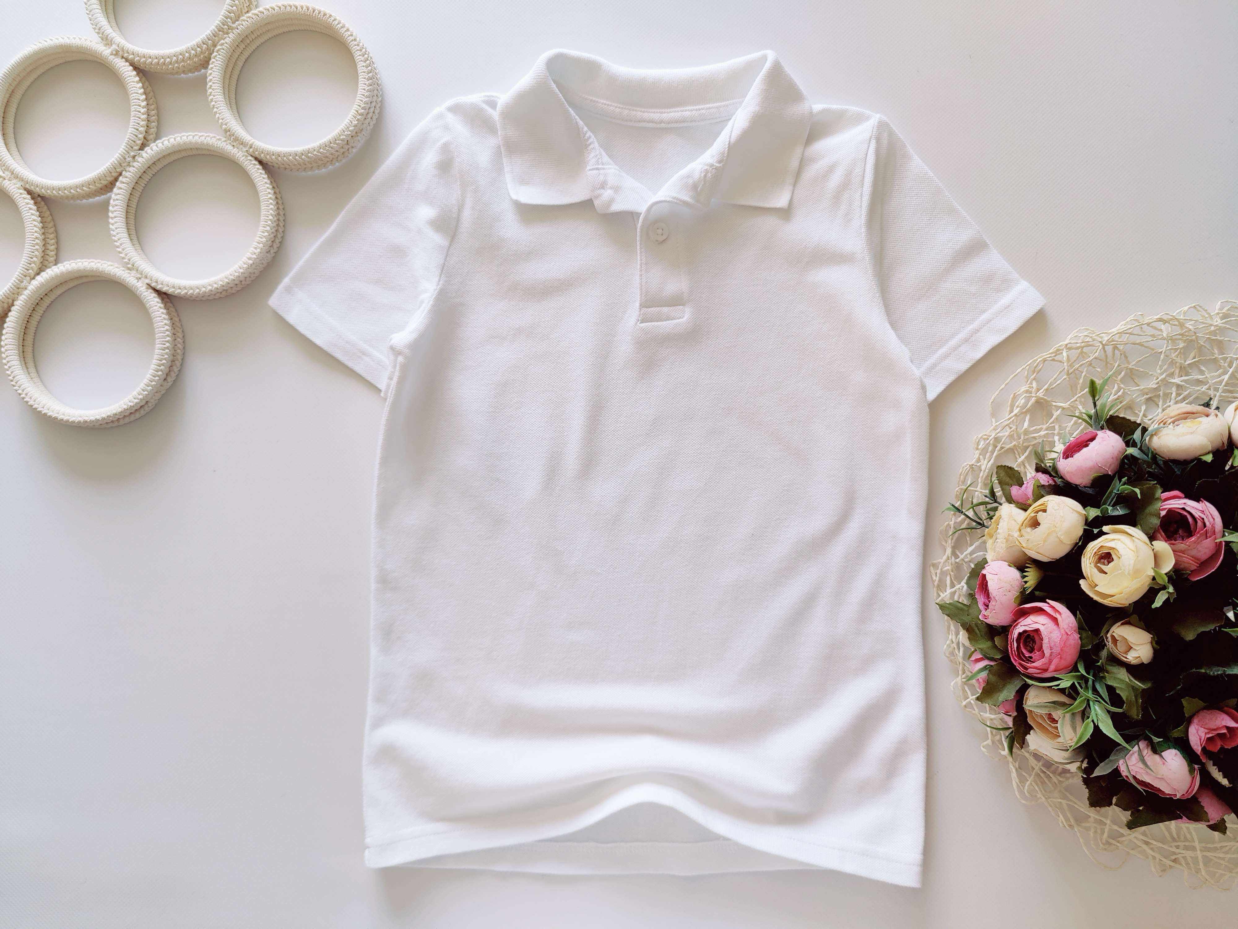 7,8 лет, рост 128 Белое поло