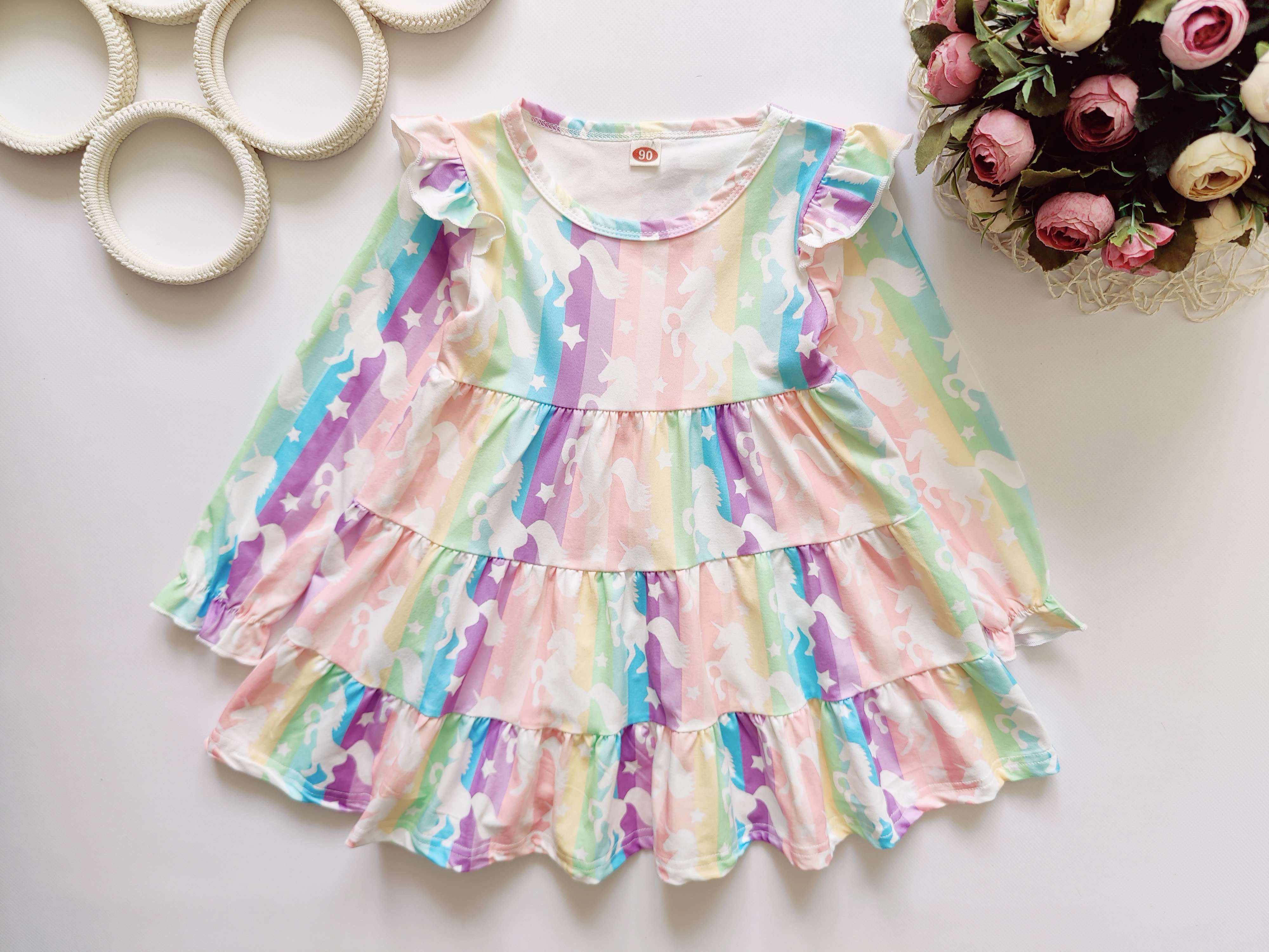 18,24 міс, зріст 86,92 Сукня з рукавами в єдинорогах