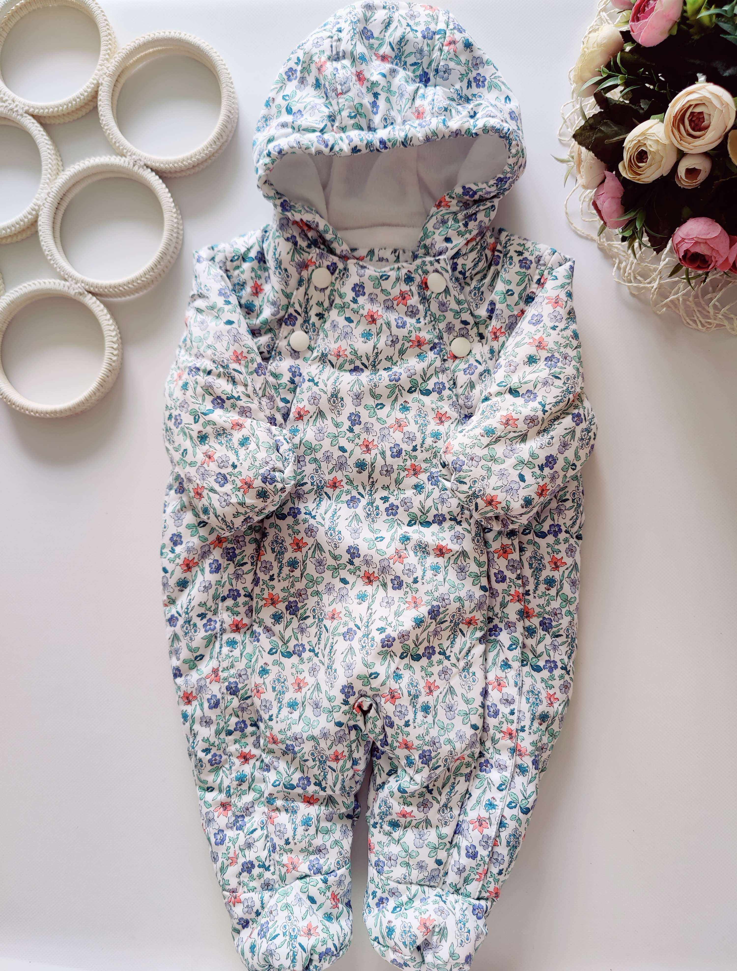 0-3 мес, Демисезонный комбинезон на флисе