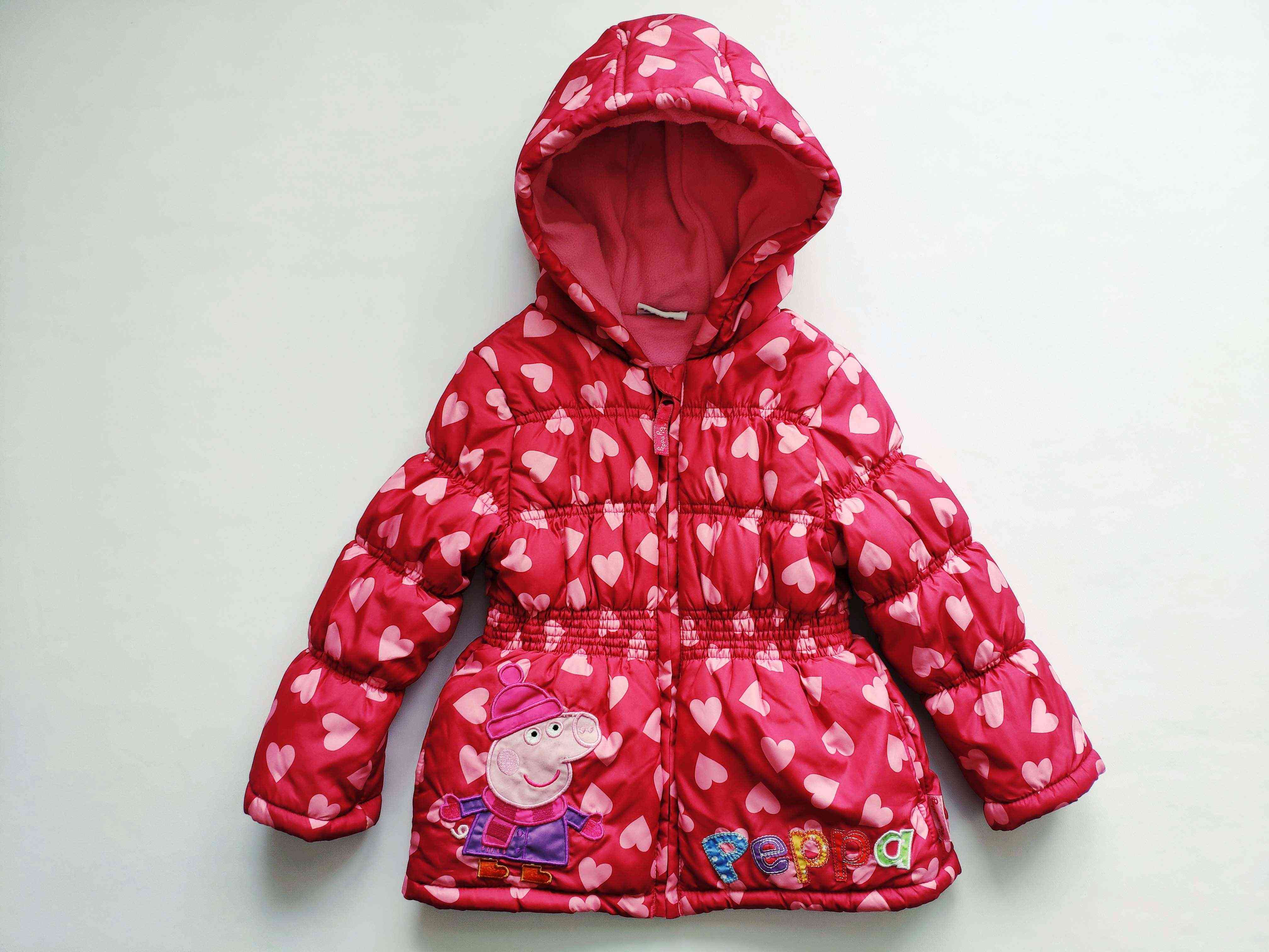 2-3 года, рост 98 Теплая демисезонная курточка Пеппа