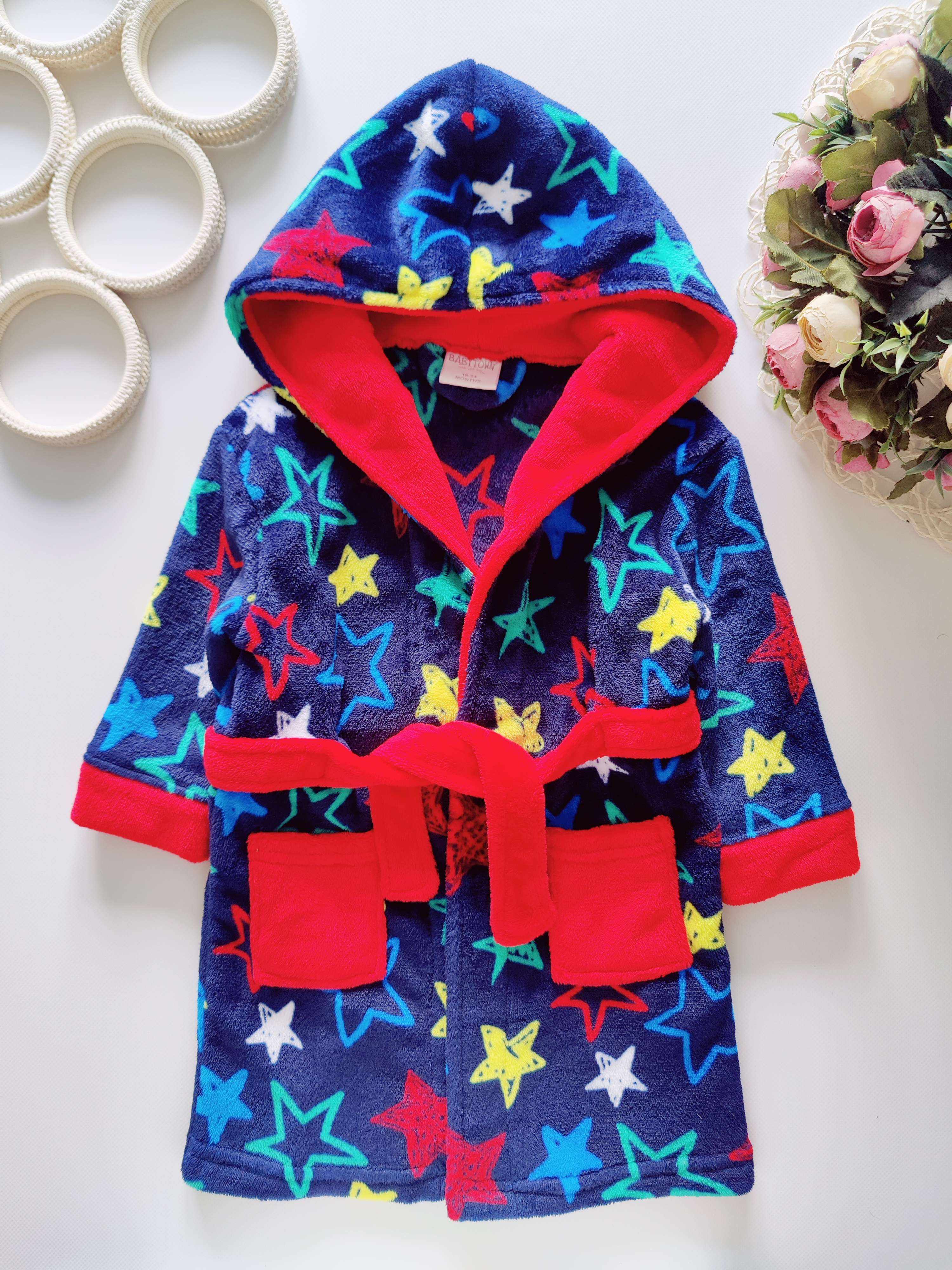 18,24 міс, зріст 86,92 Халат у зірках