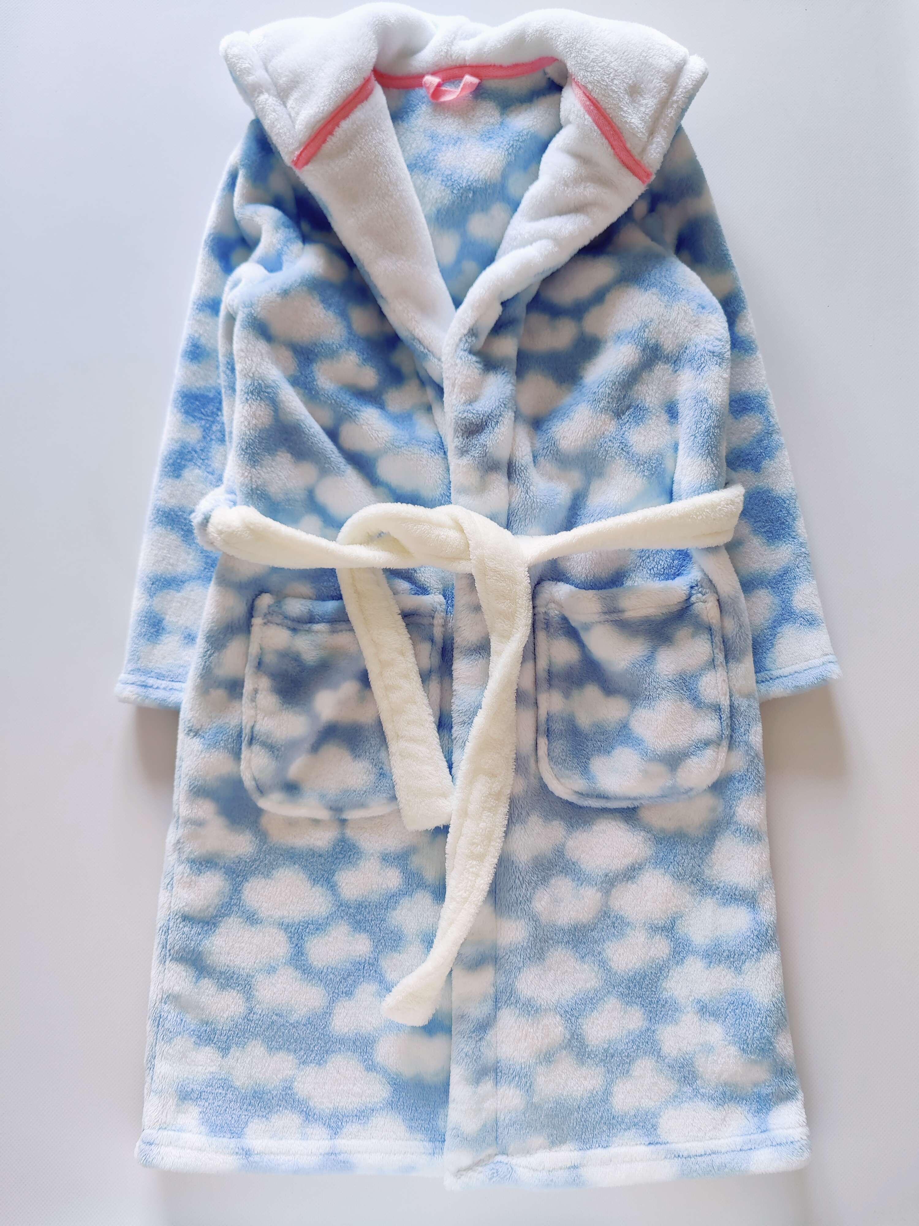 7,8 лет, рост 128 Теплый махровый халат