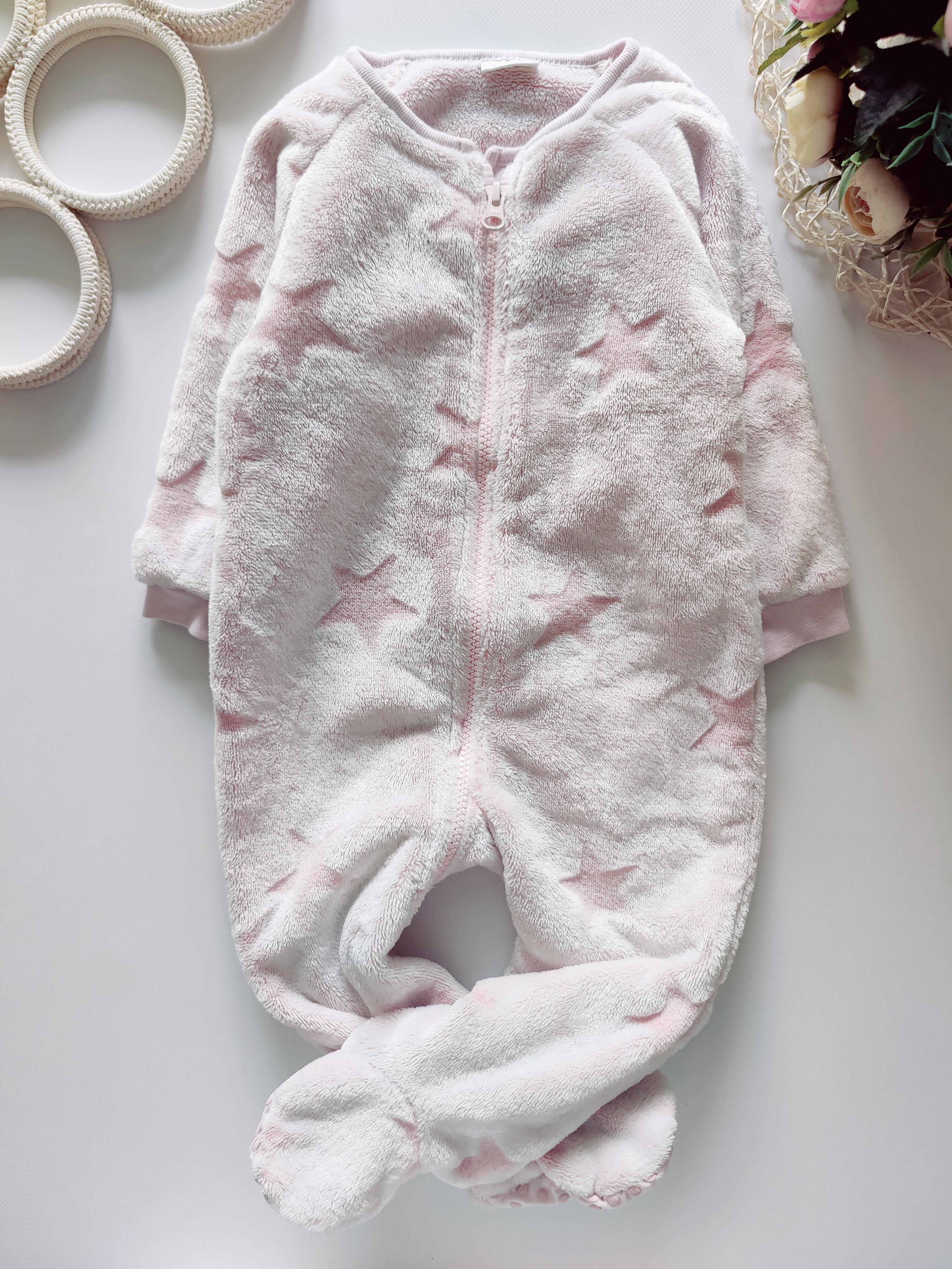 9,12 мес, рост 80 Детский теплый человечек на молнии