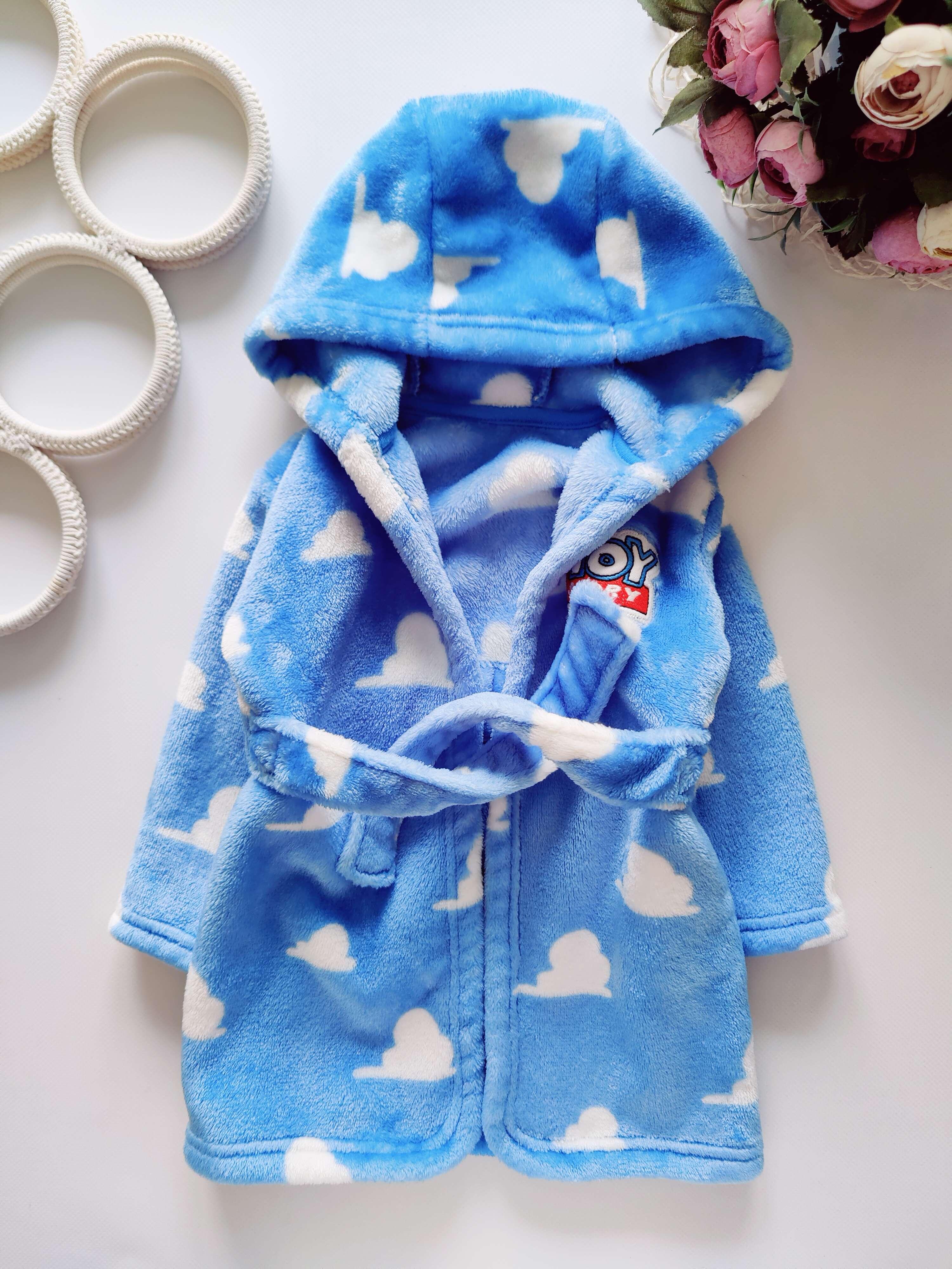 6,9 мес, рост 68,74 Теплый детский халат