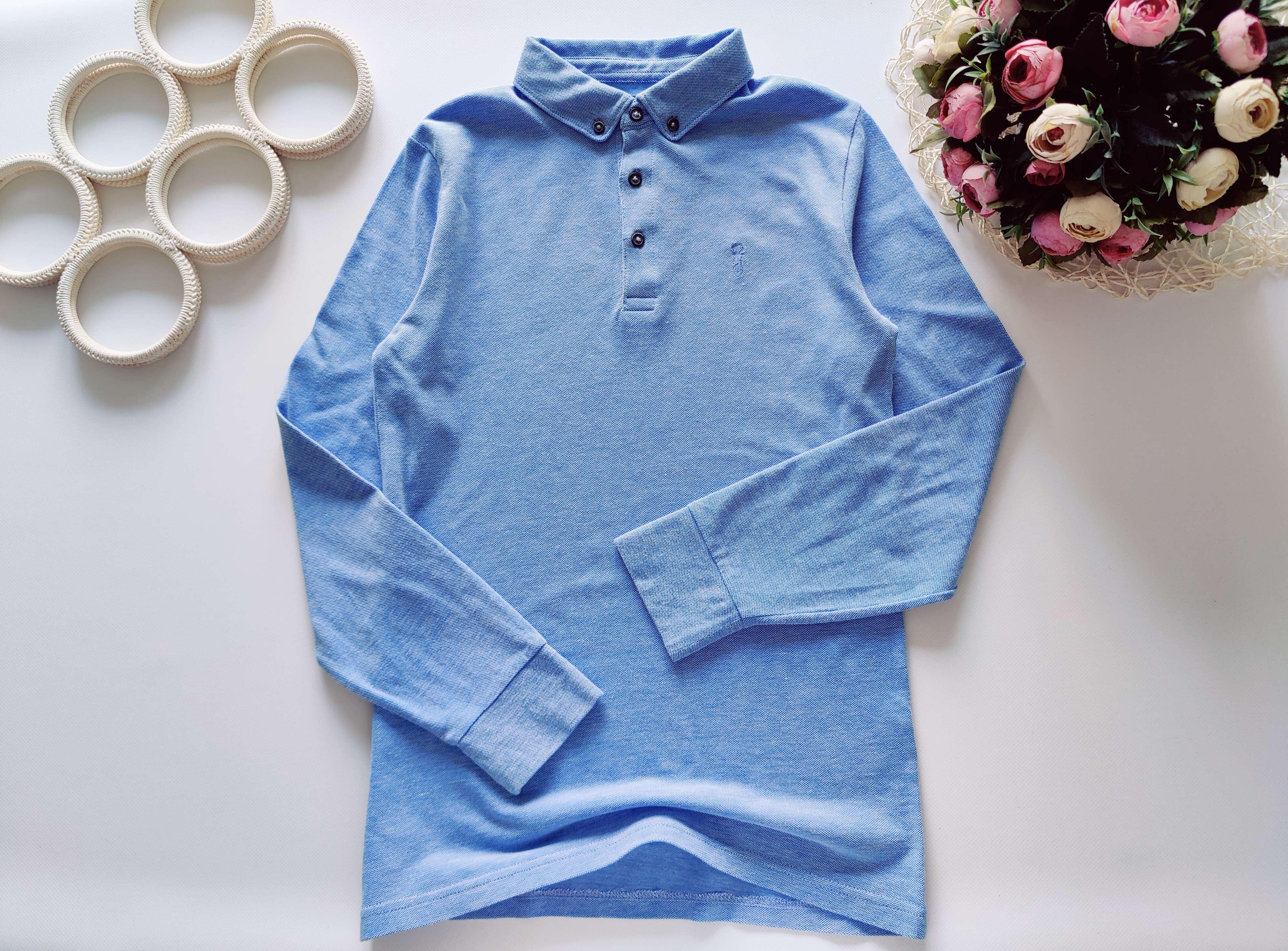 11 лет, рост 146 Поло с длинными рукавами