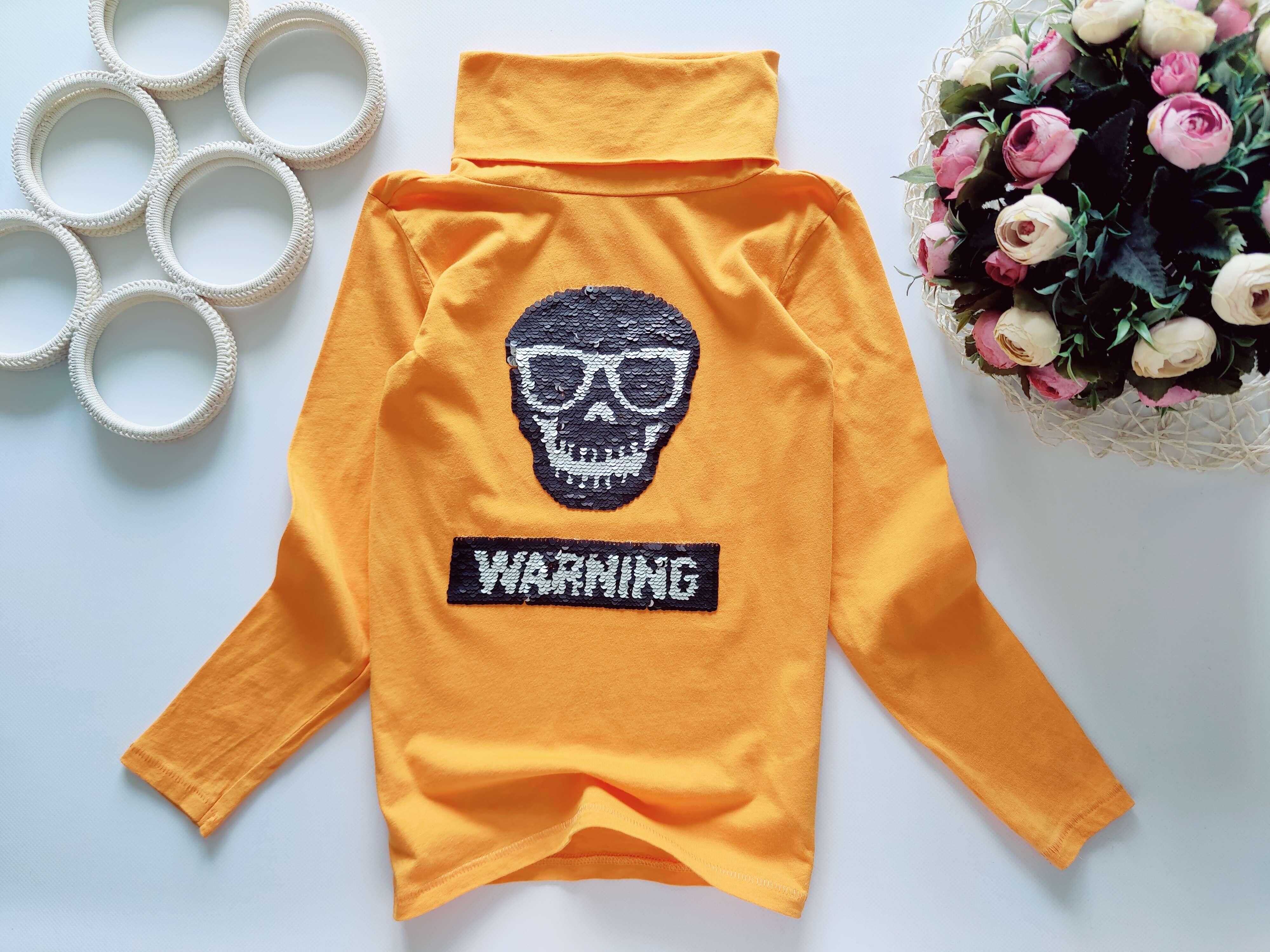 7,8 років, зріст 122,128 Яскраво помаранчева водолазка