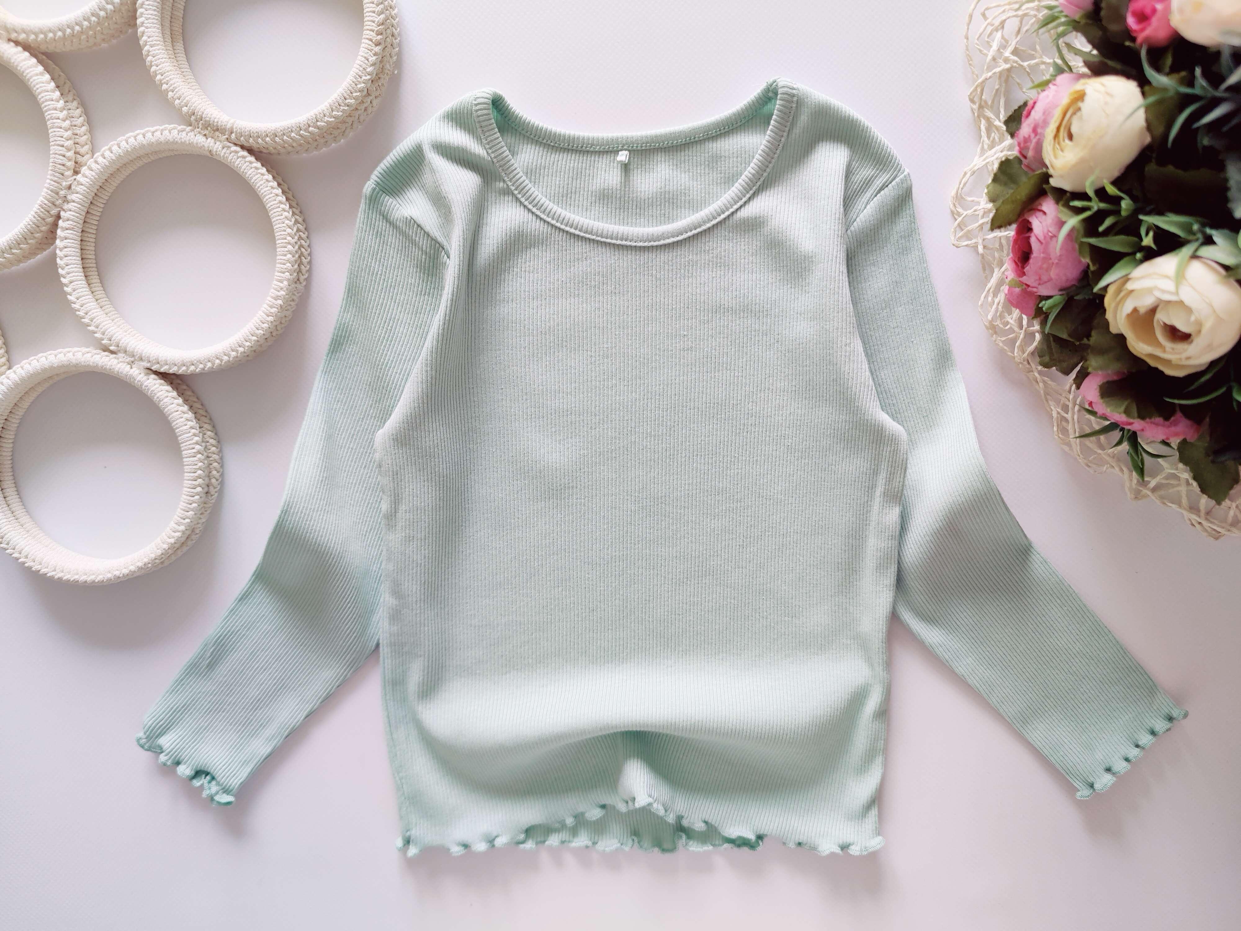 1,5,2 года, рост 92 Новый мятный реглан в рубчик стретч