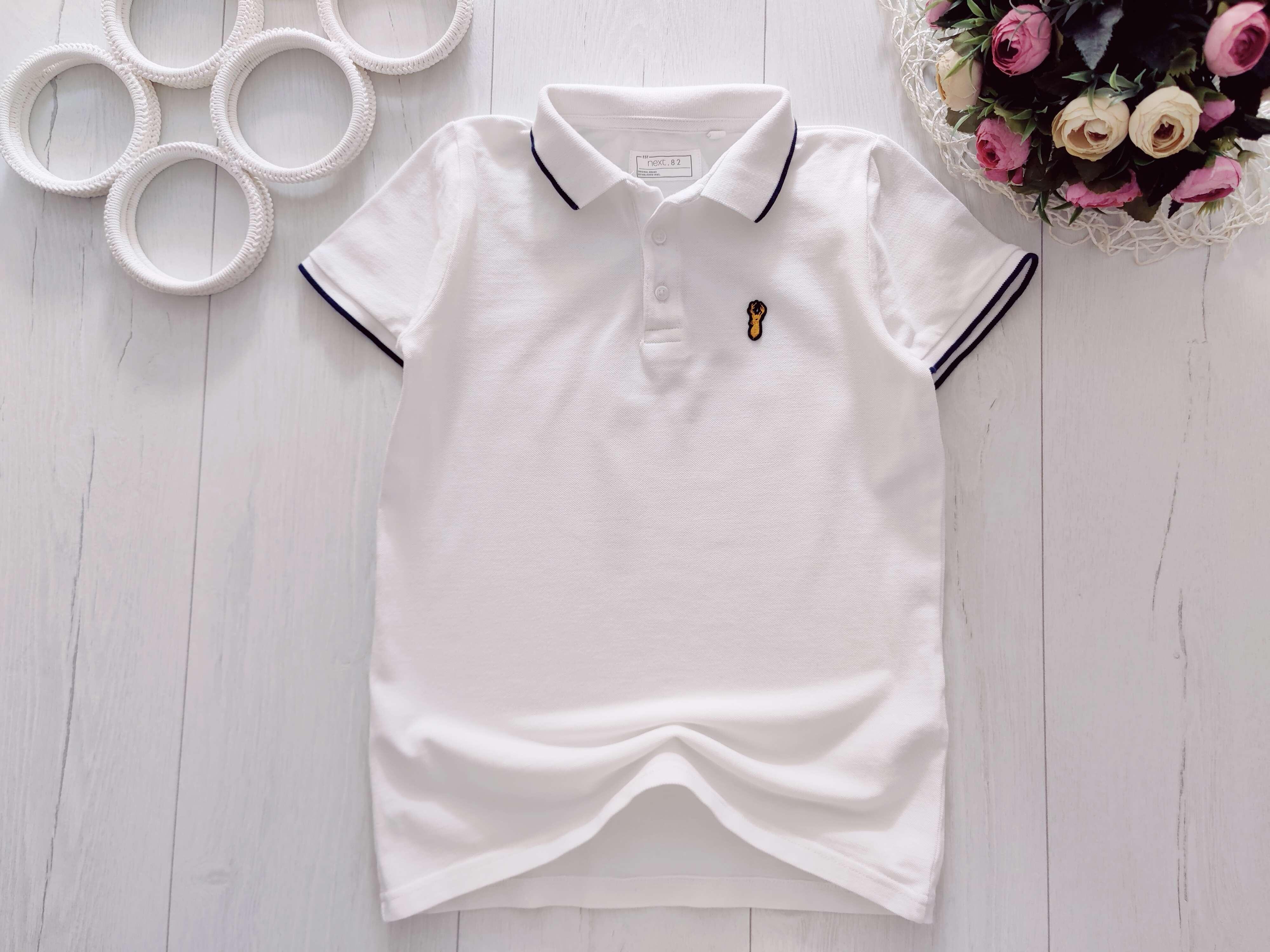 9 років, зріст 134 Біле поло