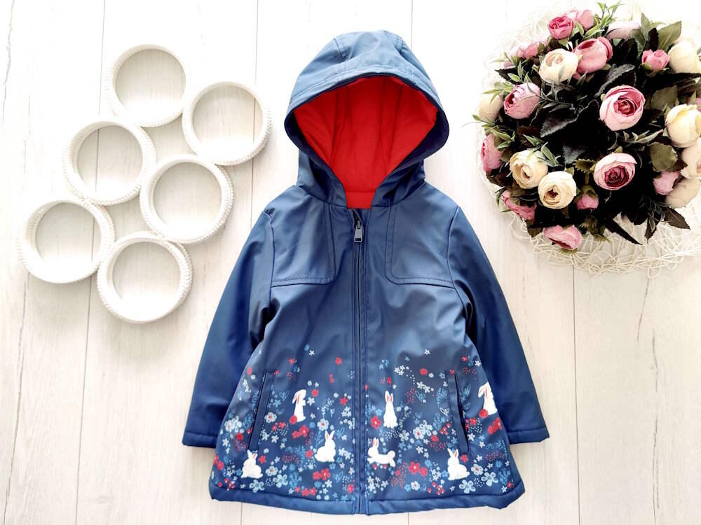 6,9 мес, рост 73,74 Деми куртка на синтепоне не промокает