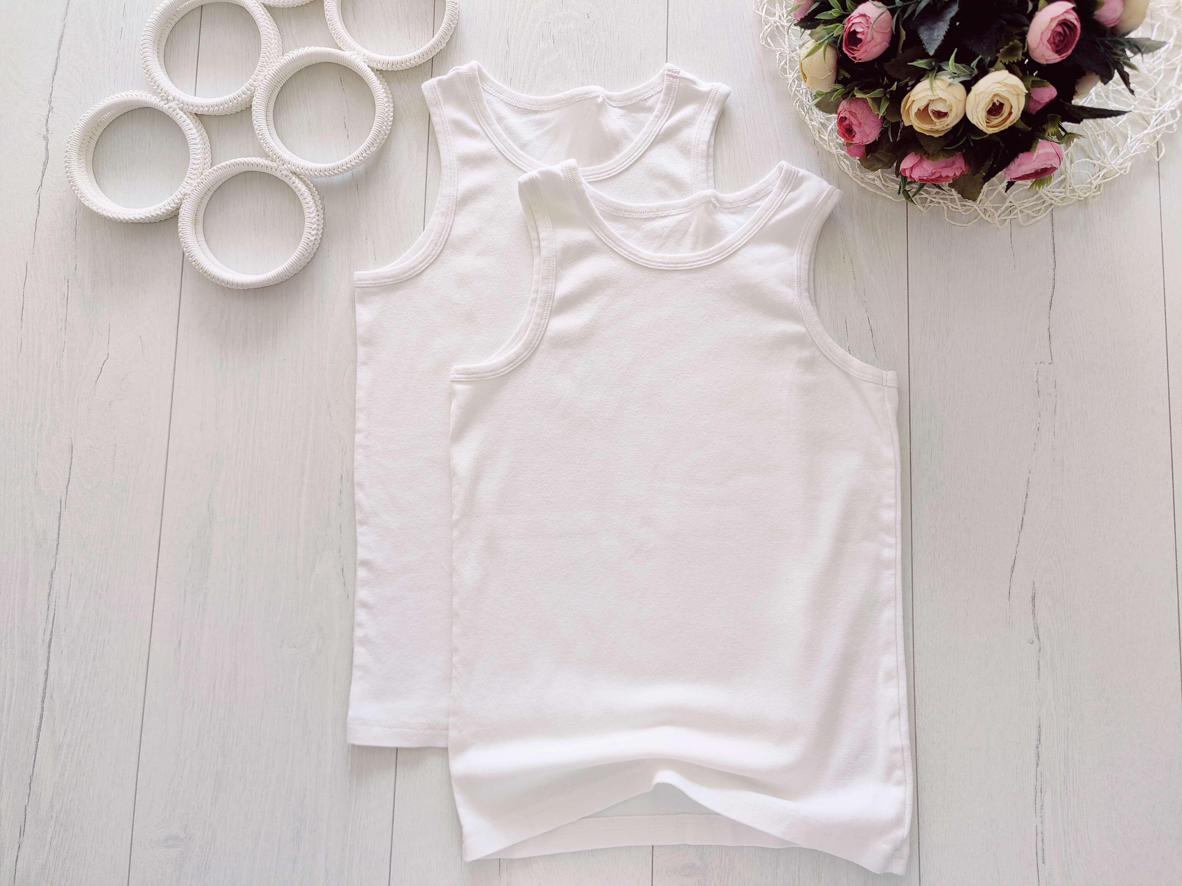 11,12 років, зріст 152 Білі дитячі майки