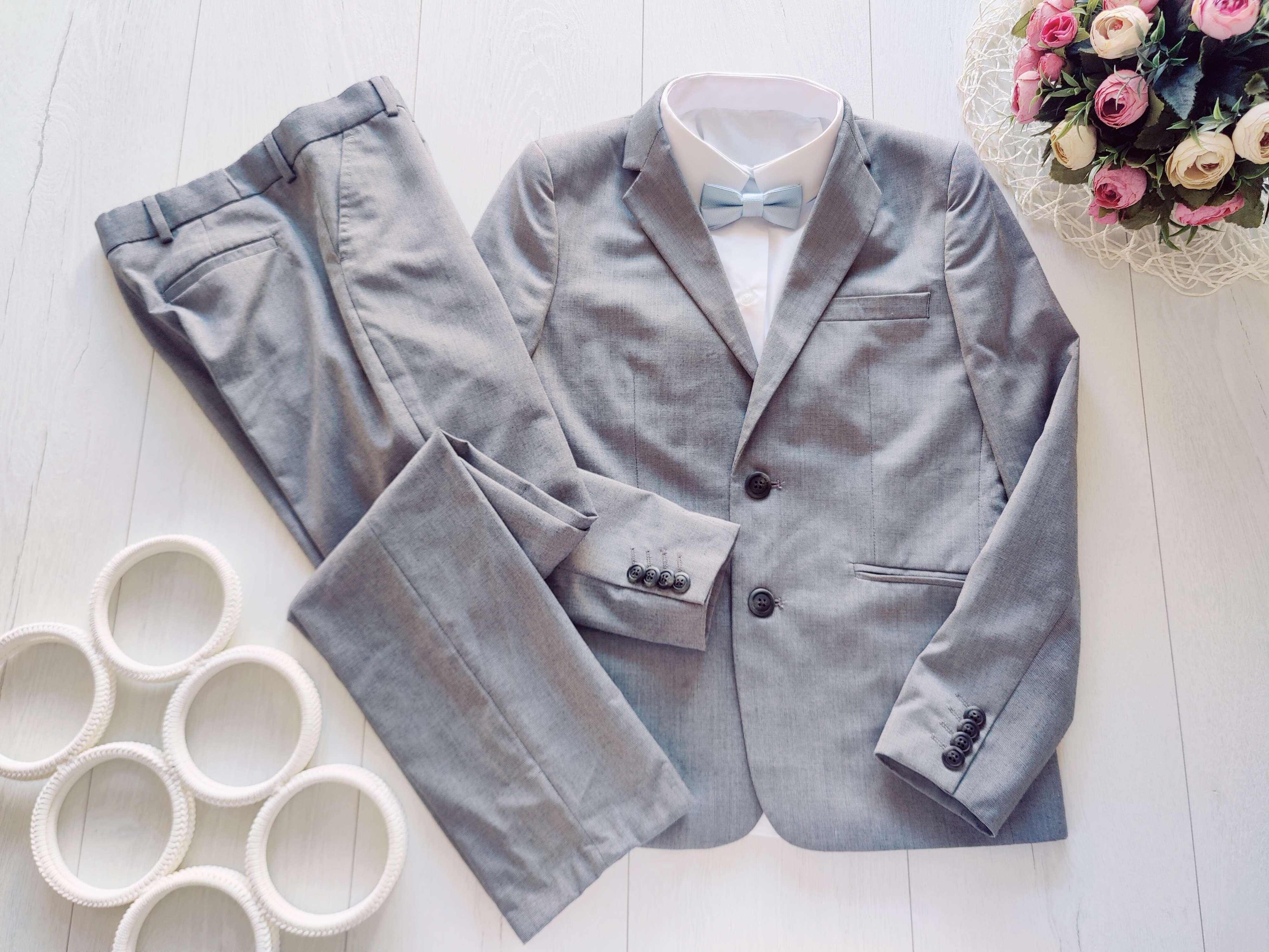 11 лет, рост 146 Костюм классика и белая рубашка