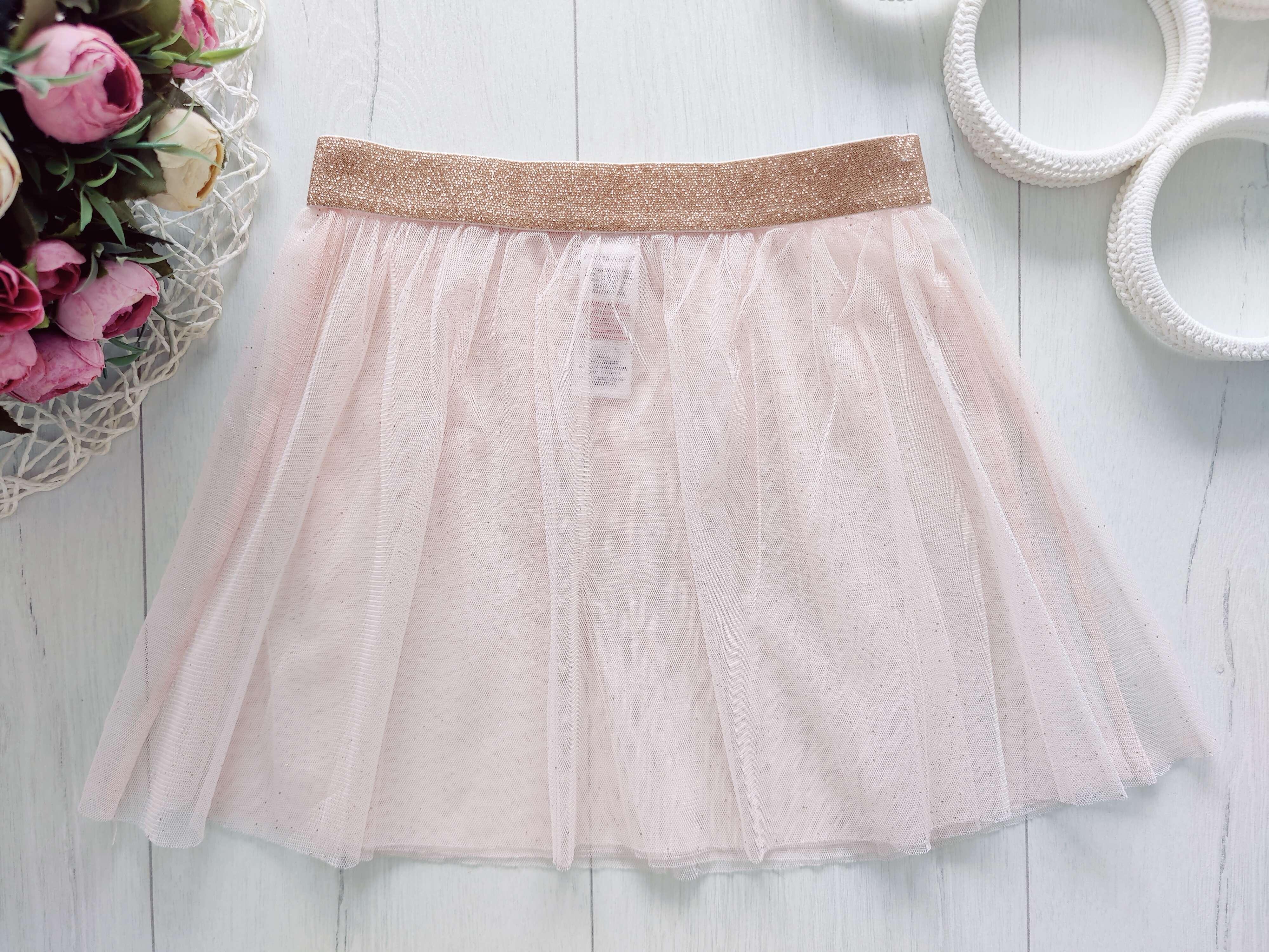 5,6 лет, рост 116 Блестящая прозрачная юбка под лосины