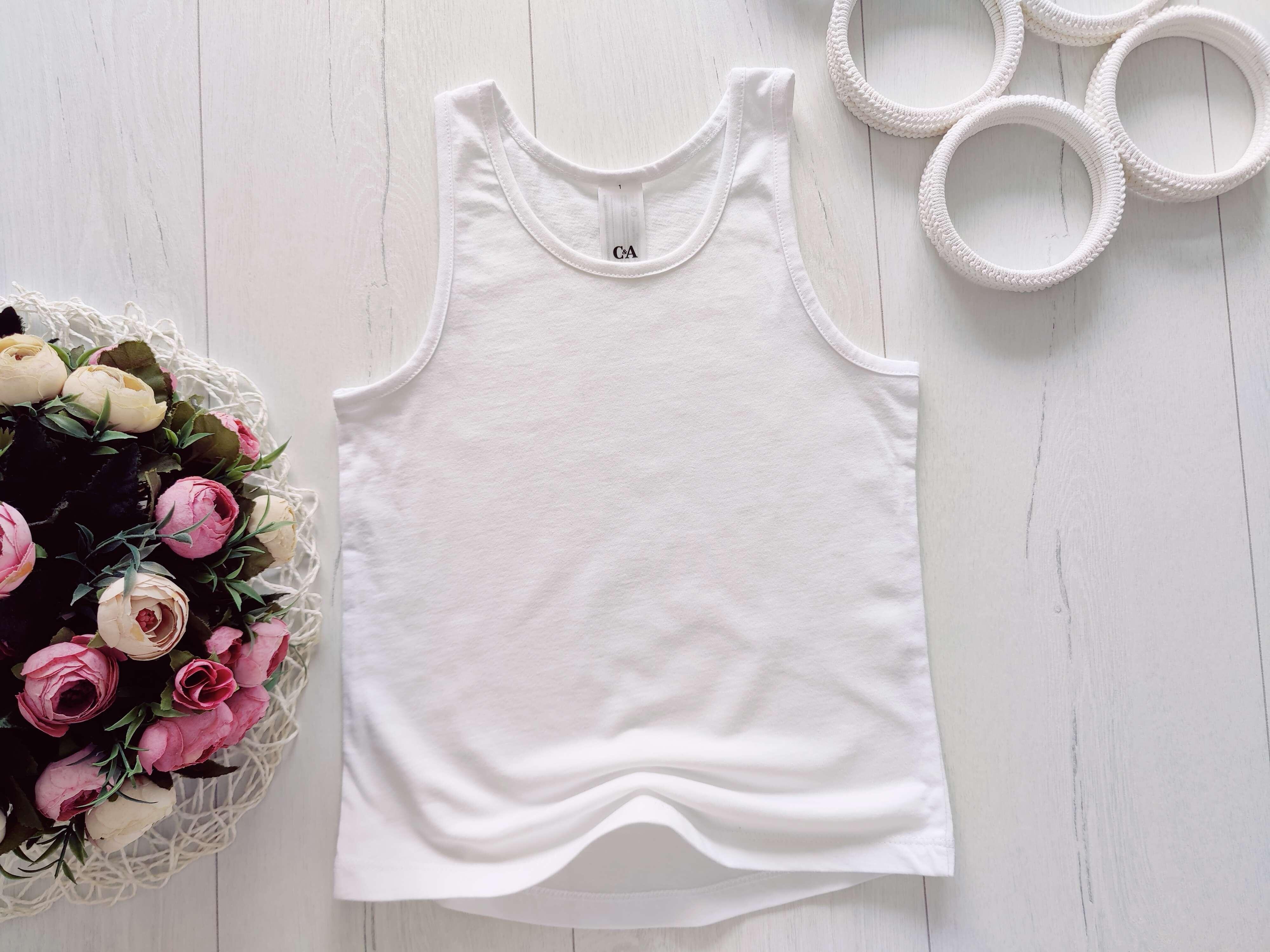 9,10 років, зріст 134,140 Нова біла майка