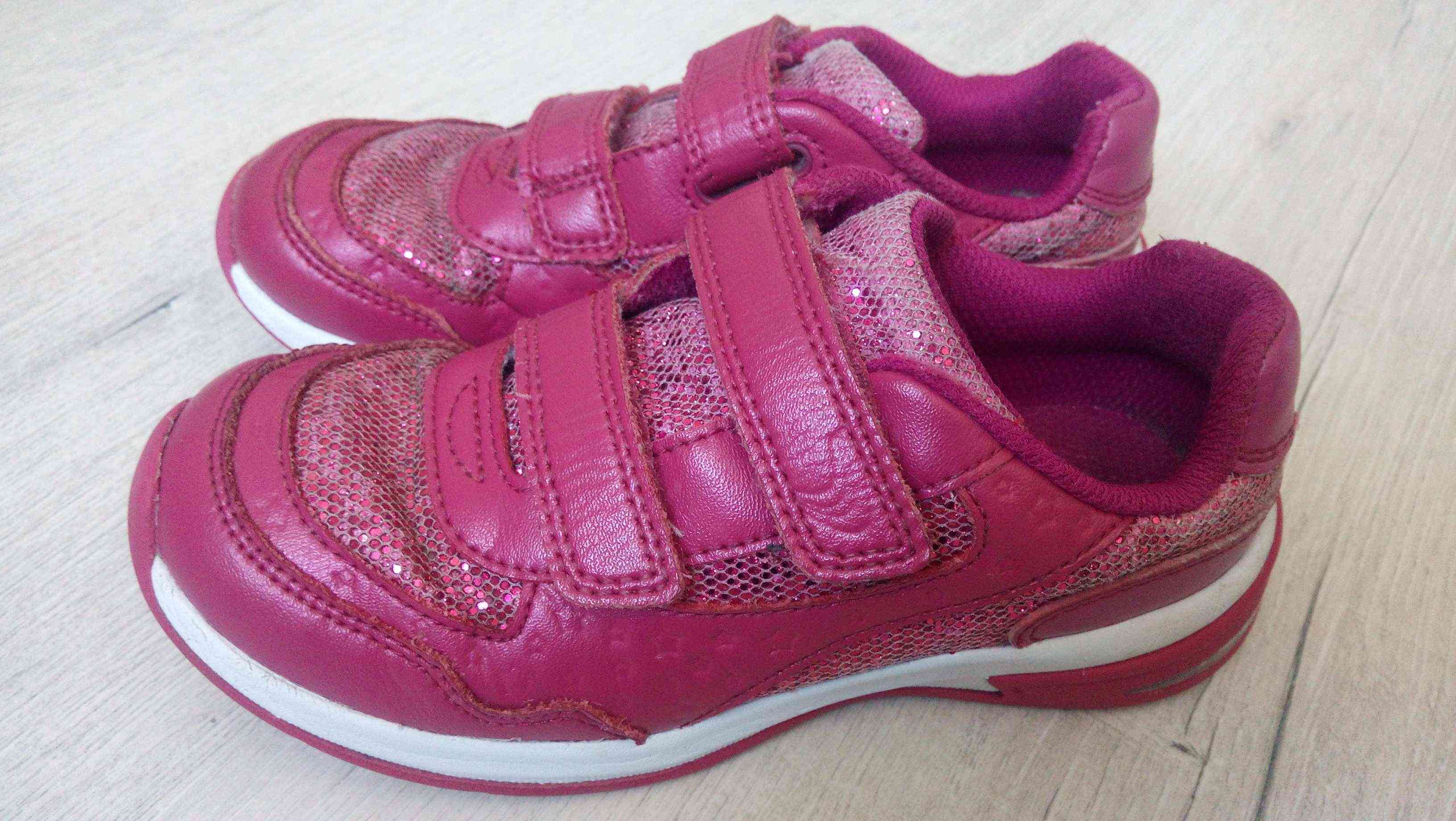 28 (18,5 см) З мигалками Шкіра! Шкіряні кросівки для дівчинки