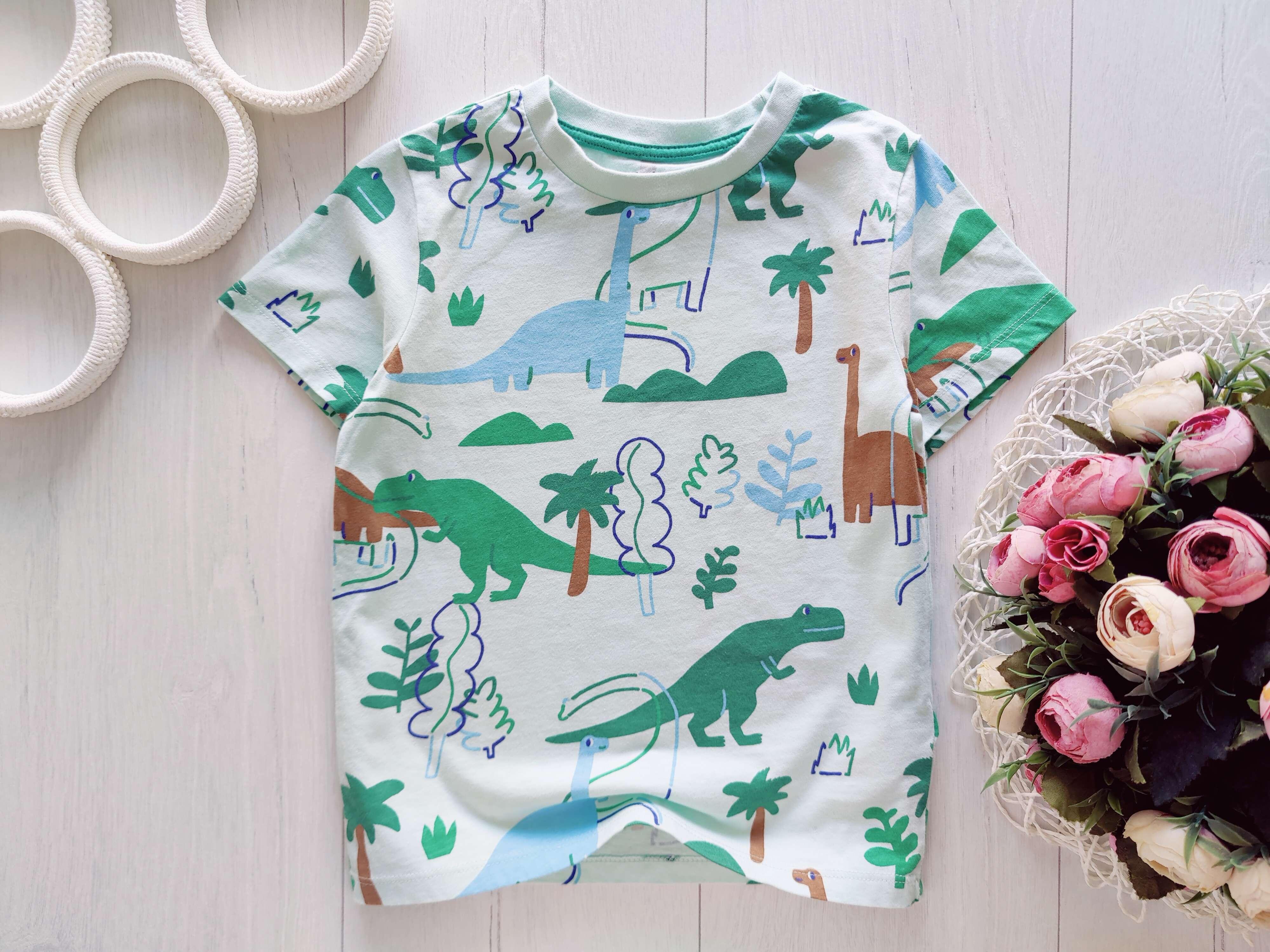 5,6 років, зріст 116 Футболка в динозаврах