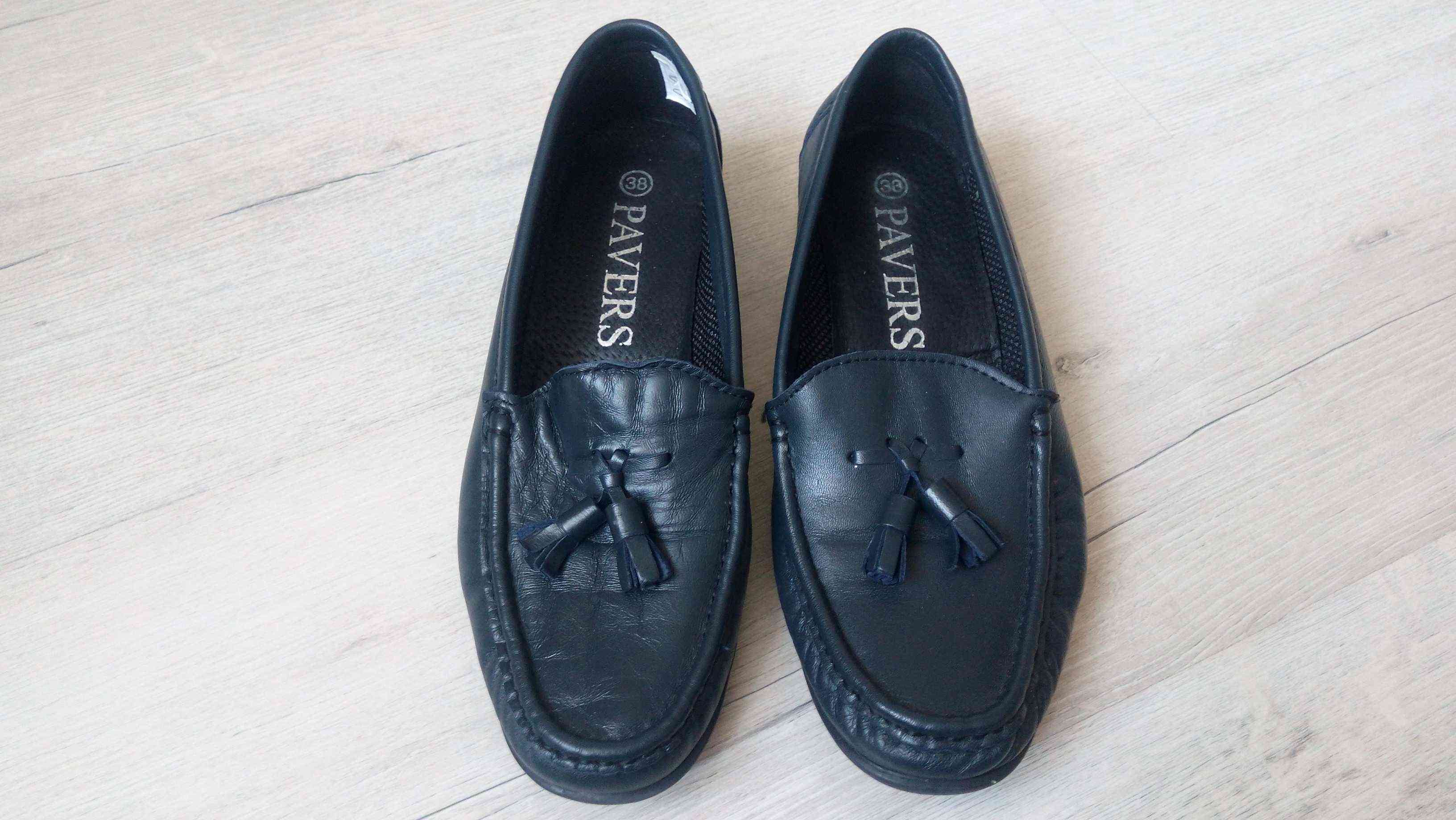 38 (25 см) Шкіра! Шкіряні жіночі туфлі на низькому ходу