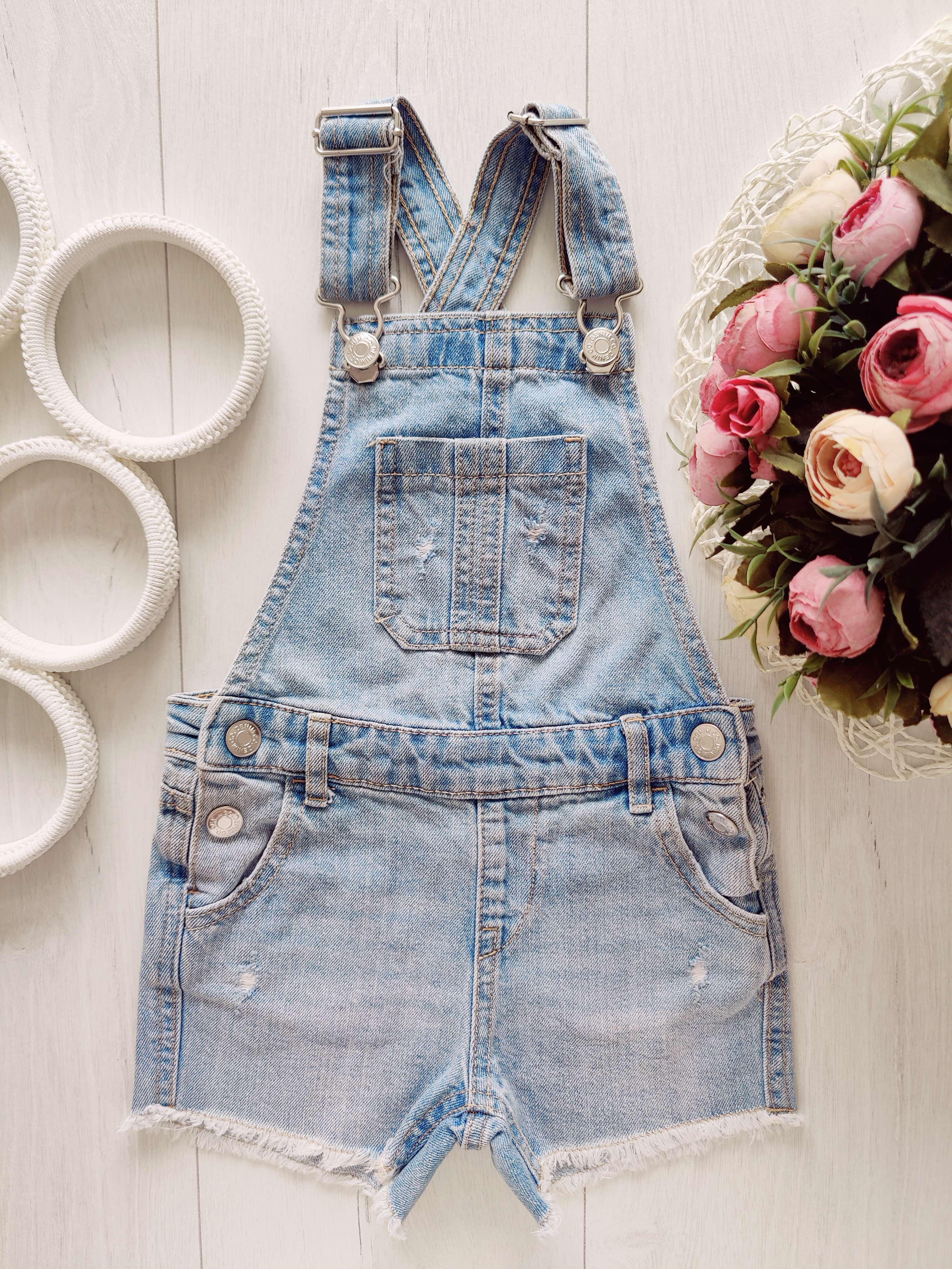 2,3 года, рост 98 Джинсовый комбинезон шортами