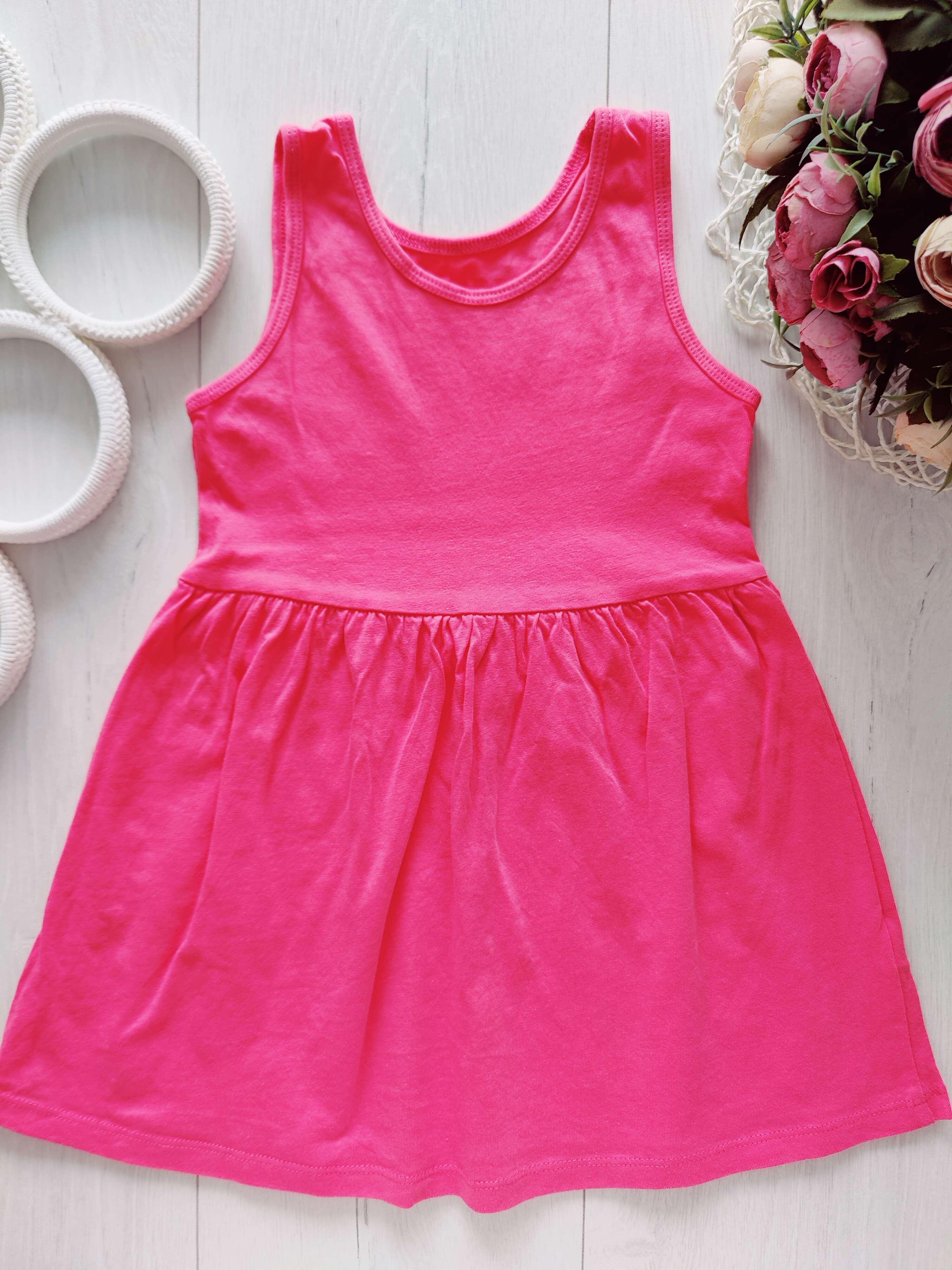 2,3 роки, зріст 98 Трикотажний рожевий сарафан
