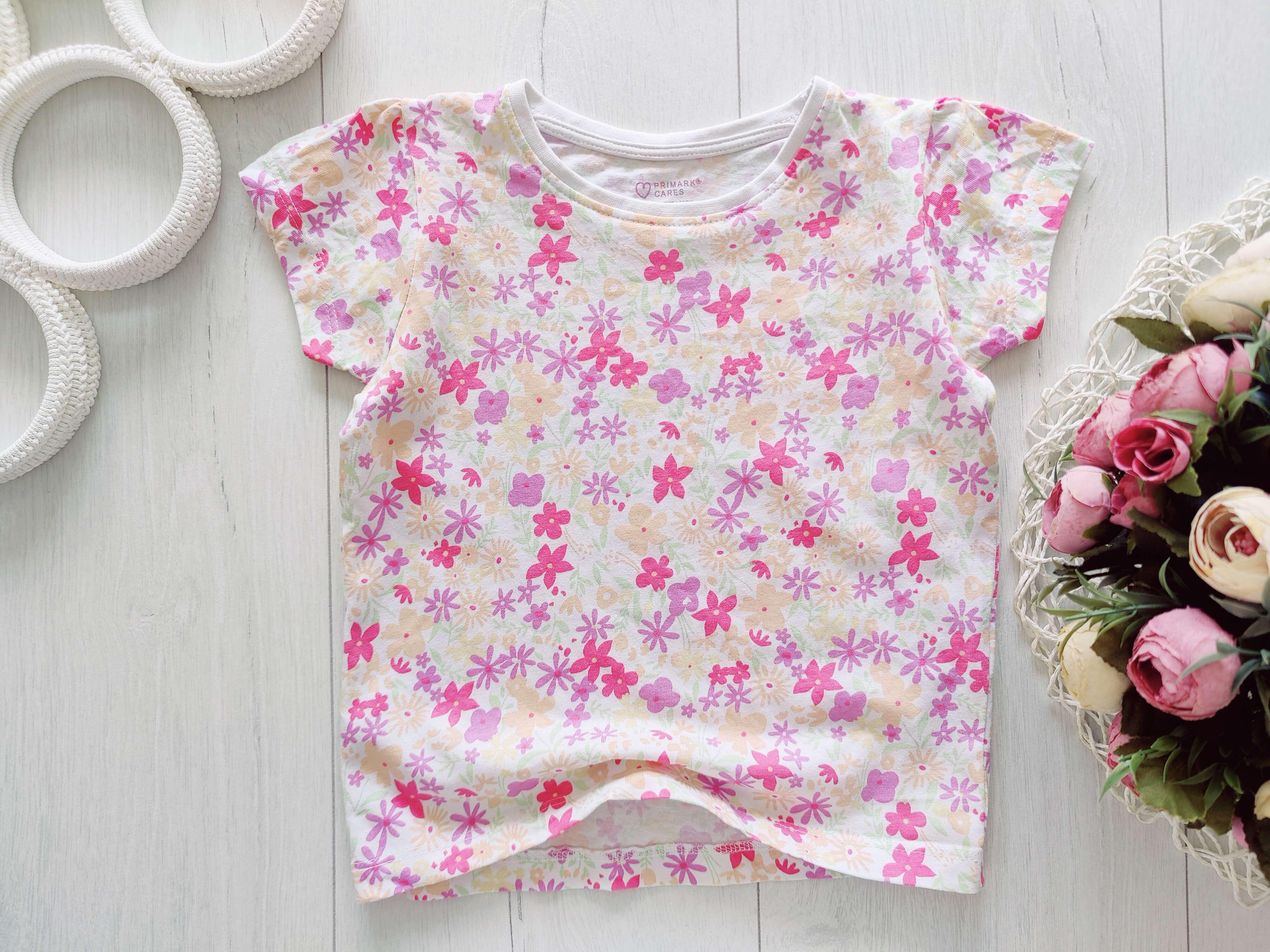 2,3 роки, зріст 98 Футболка в квіточках