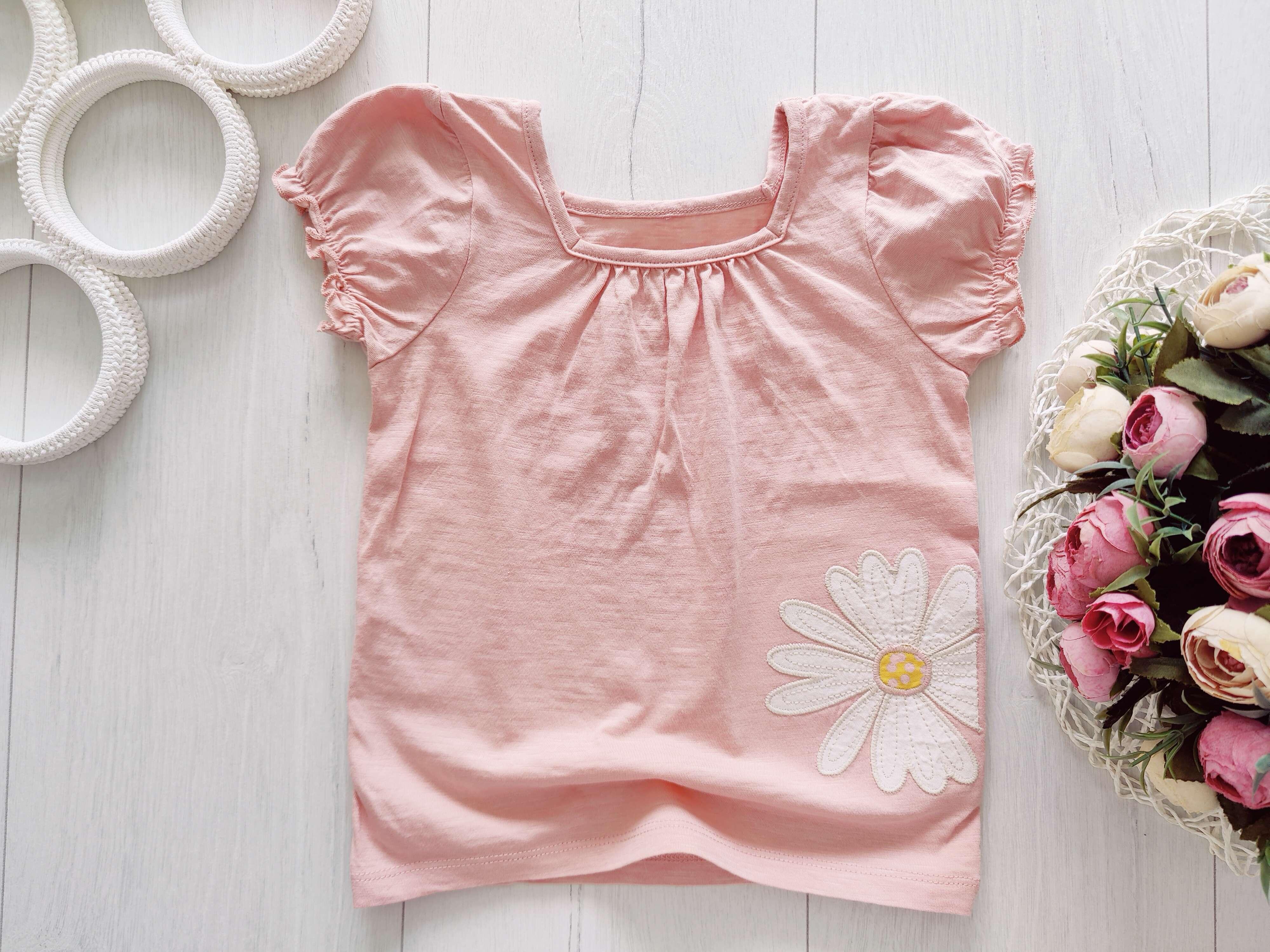 2,3 года, рост 92,98 Нежная футболка с ромашкой