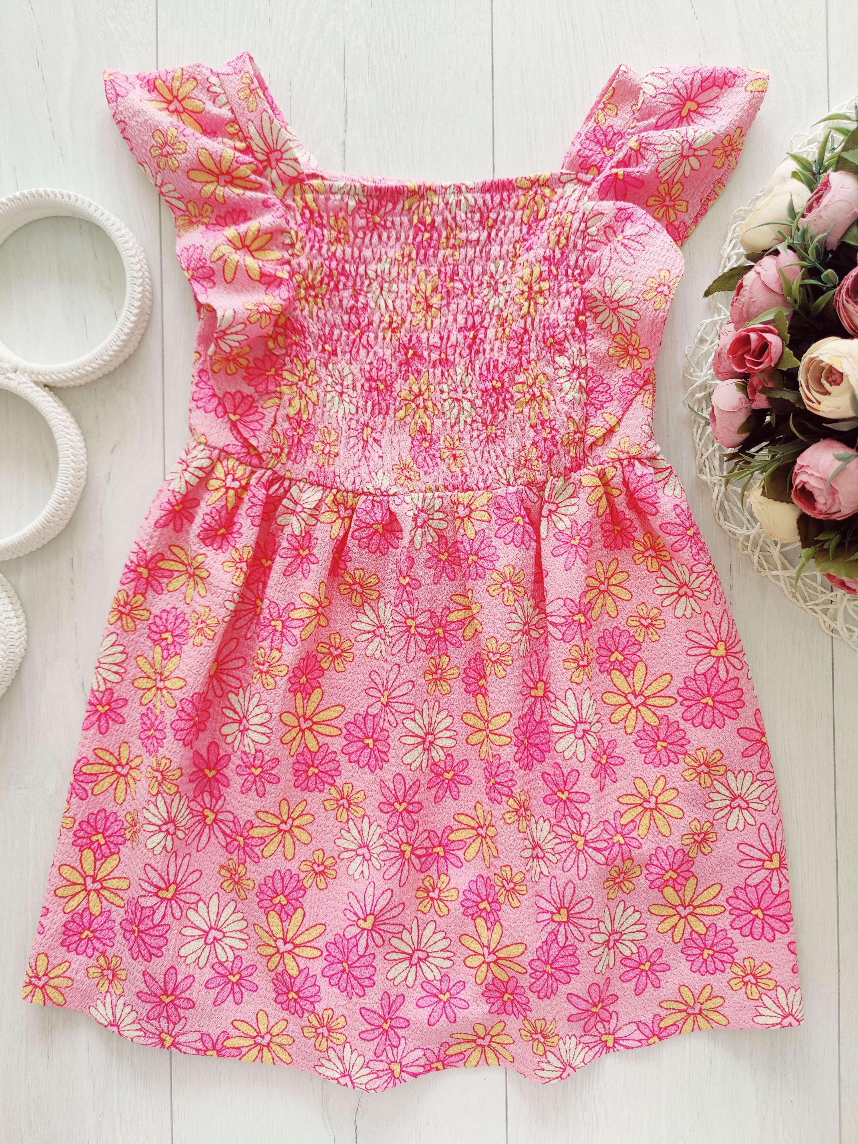 3,4 роки, зріст 104 Літня рожева сукня-сарафан