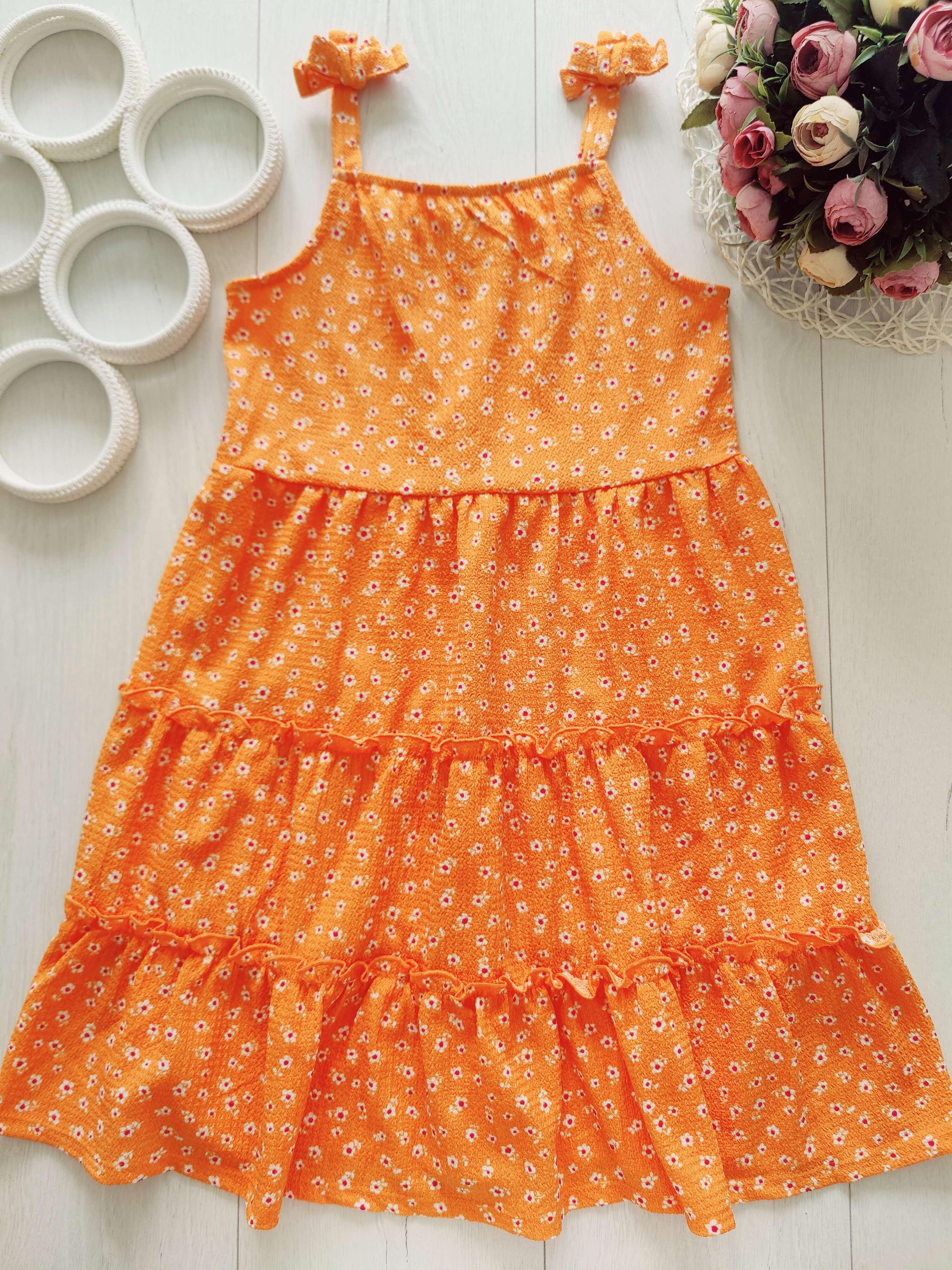 11 лет, рост 146 Яркий летний сарафан