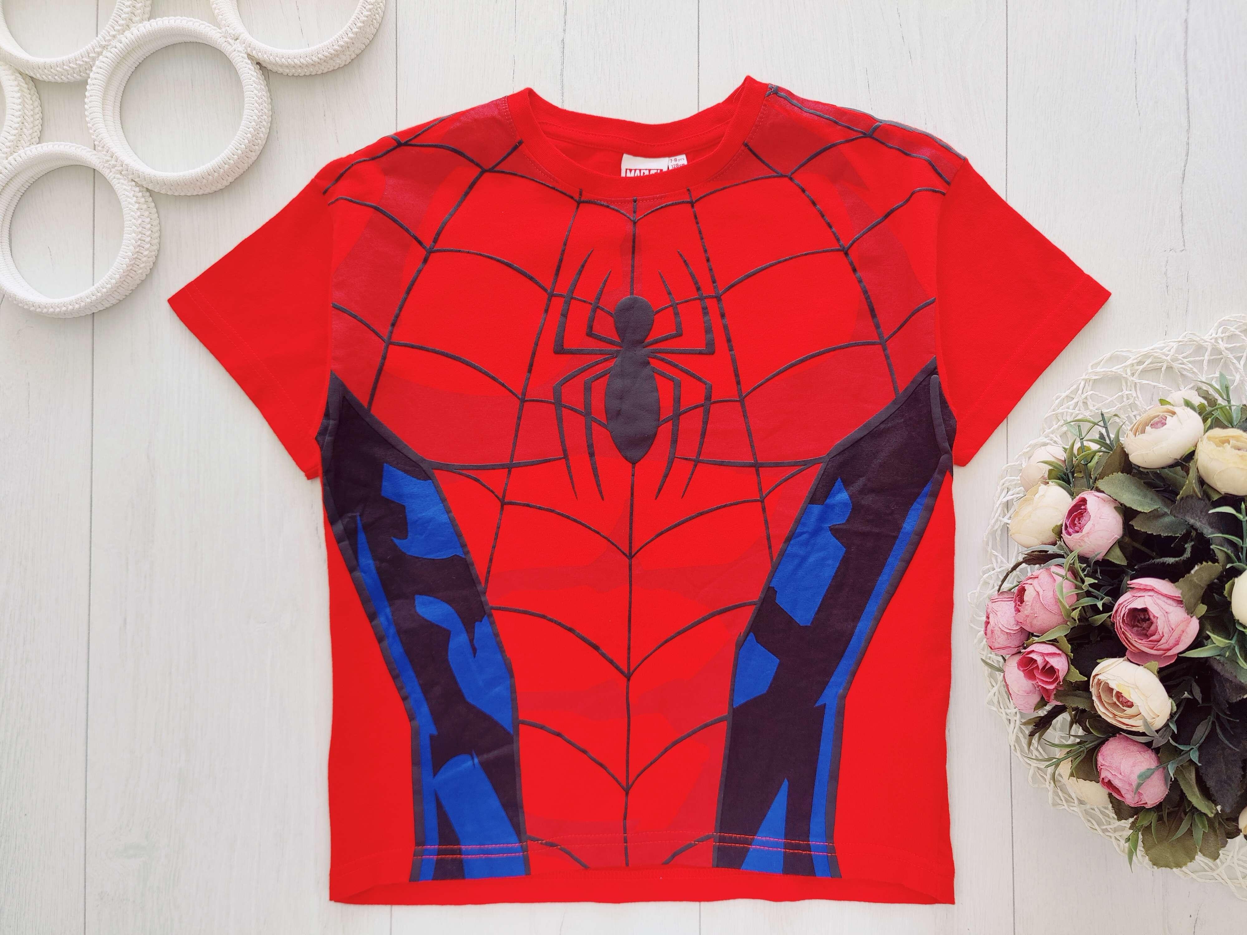 7,8 лет, рост 128 Футболка с пауком