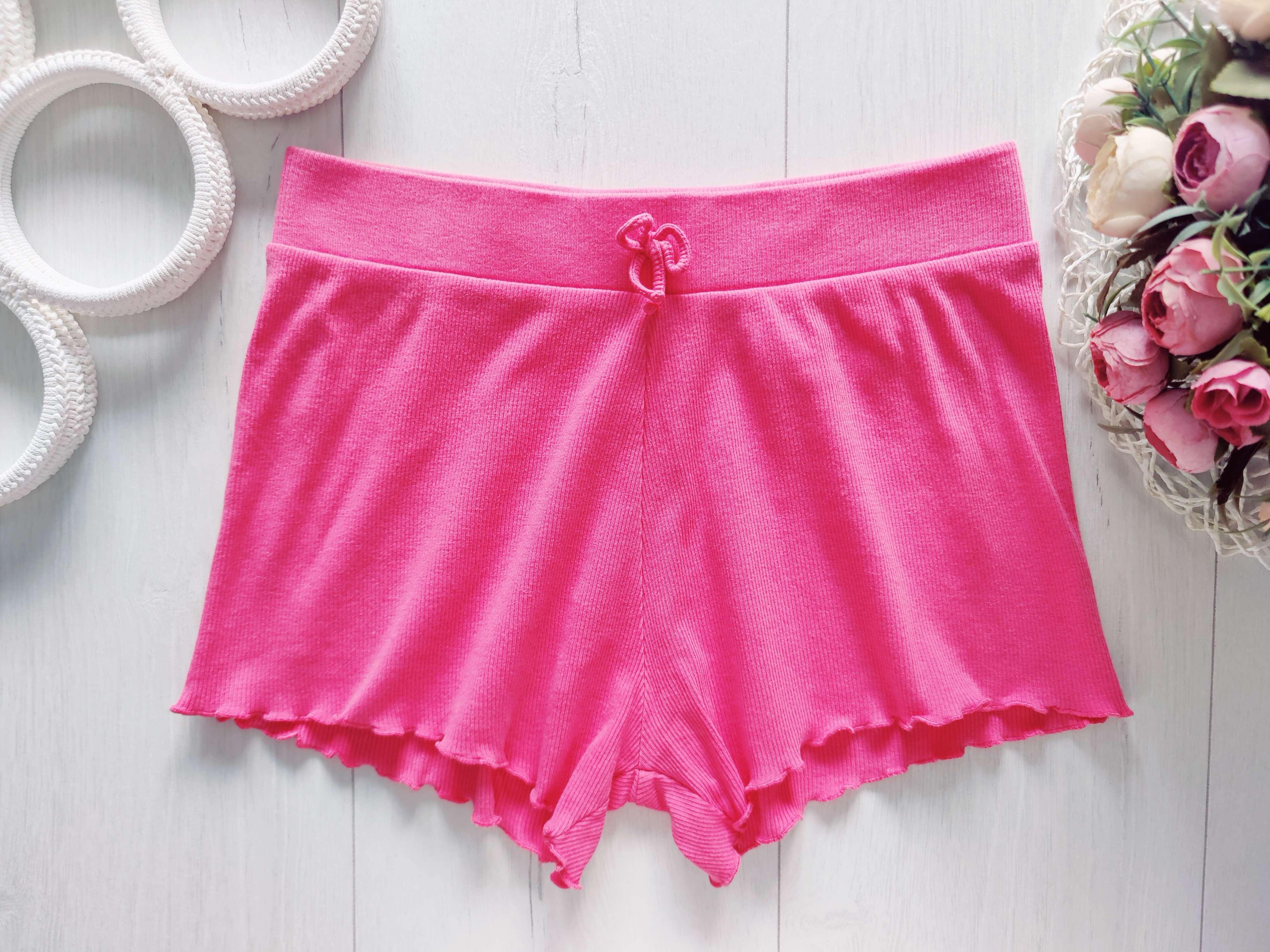11,12 років, зріст 152 Рожеві шорти в рубчик стретч