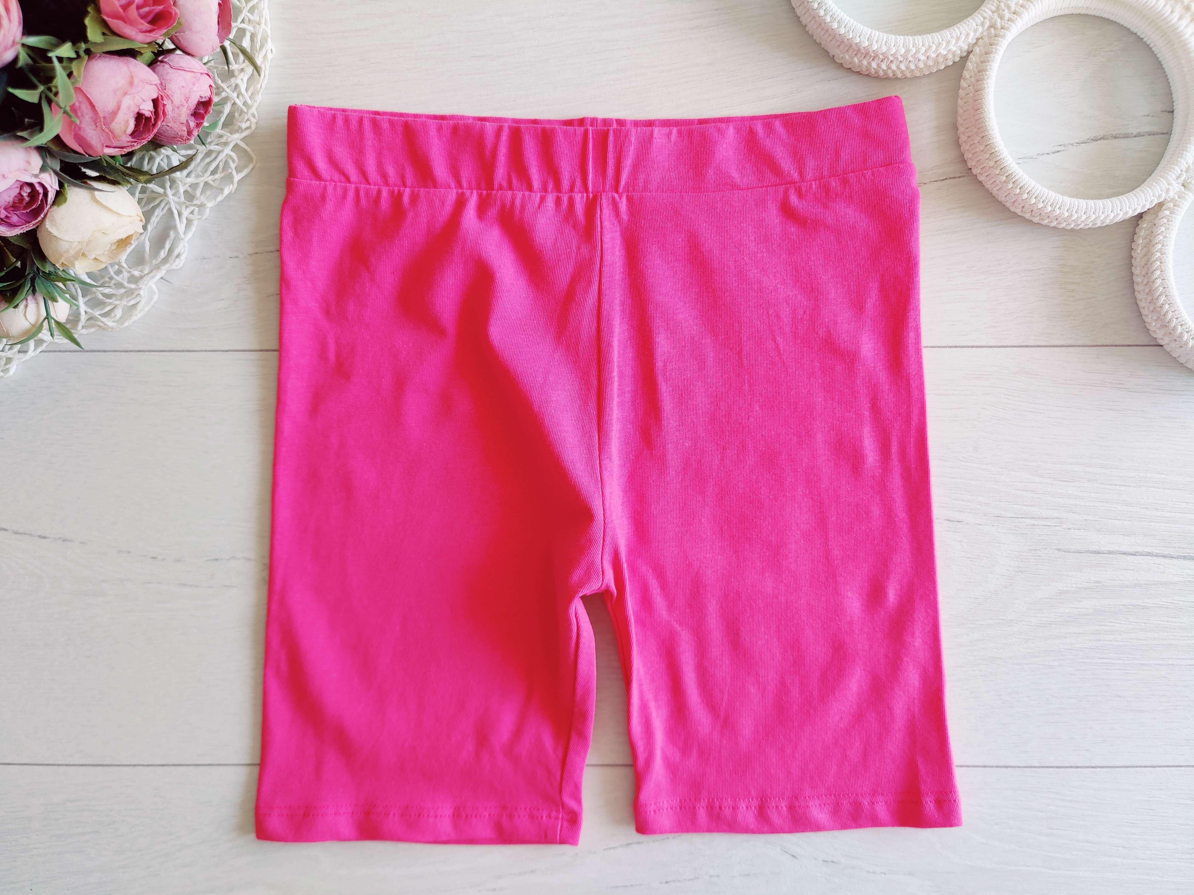 7,8 років, зріст 122,128 Нові рожеві шорти трикотажні котон, рожевий