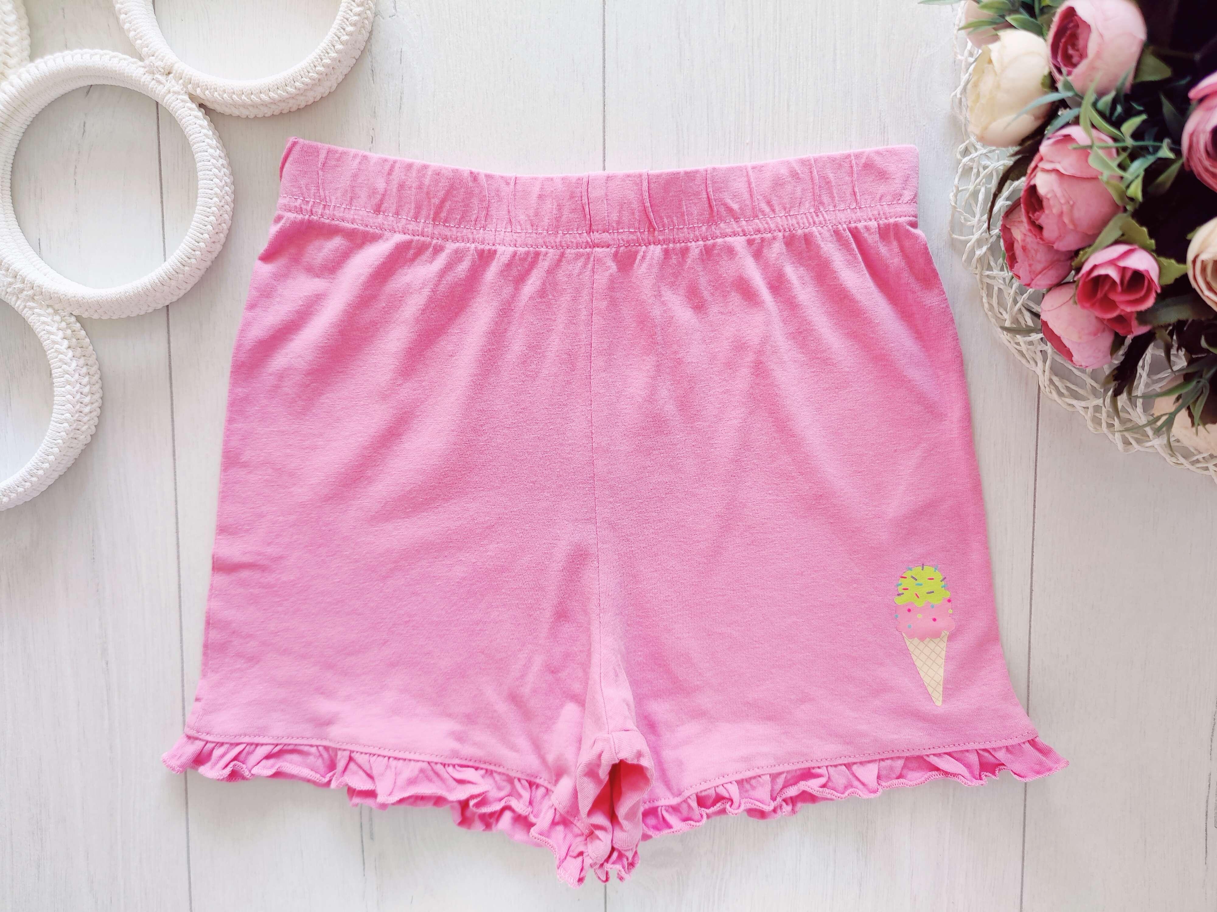 6,7 років, зріст 122 Рожеві трикотажні шорти