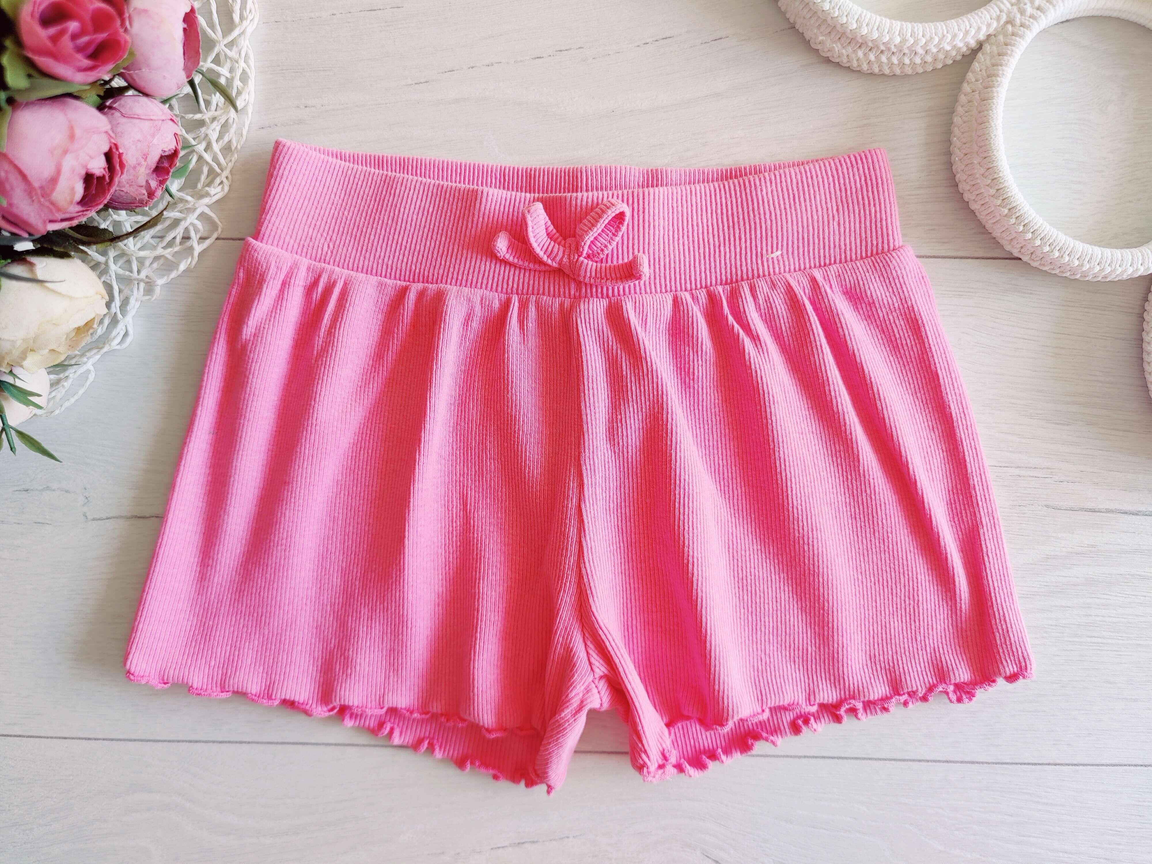 2,3 роки, зріст 98 Рожеві шорти в рубчик котон