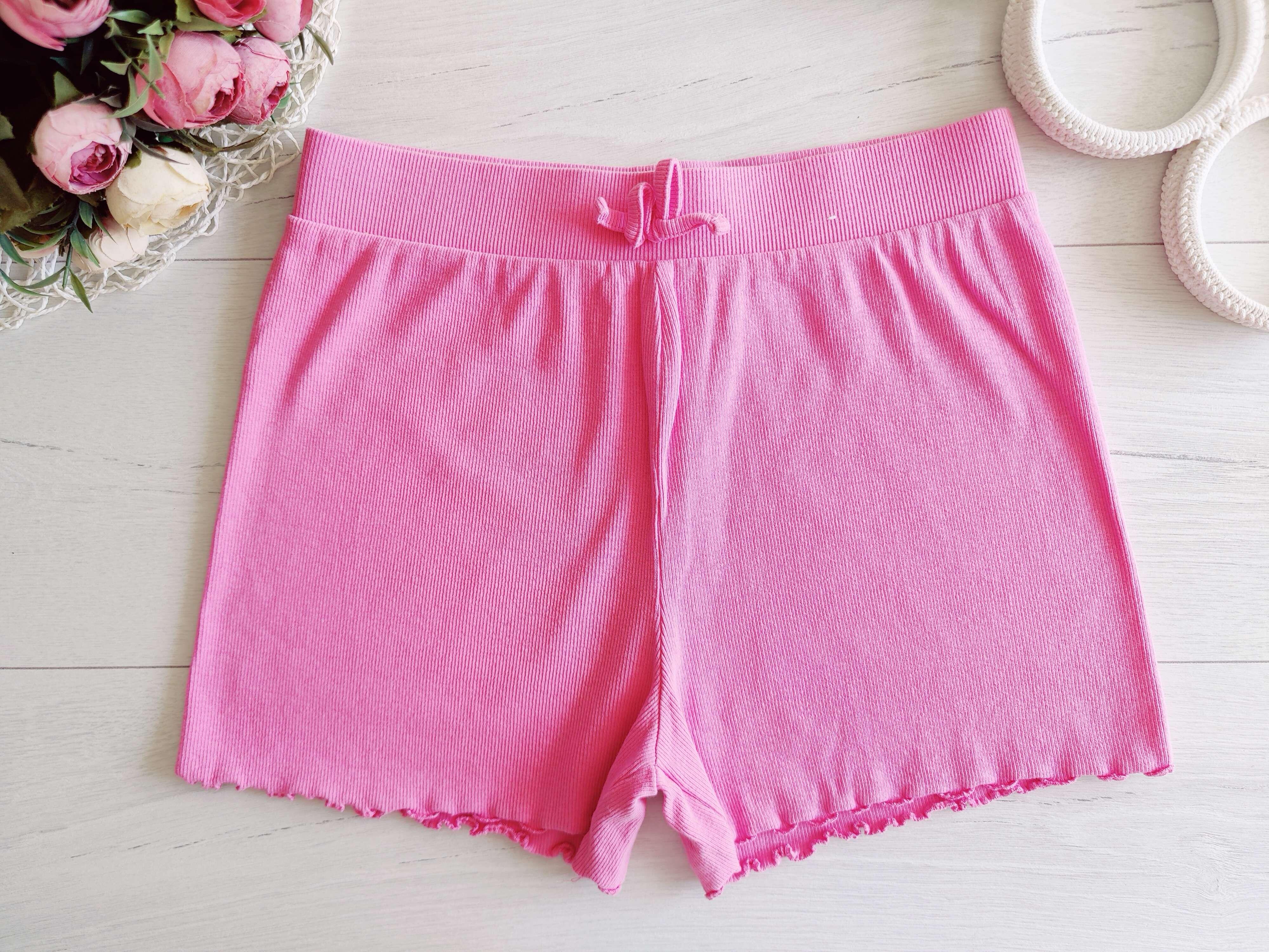 13,14 років, зріст 164 Рожеві шорти в рубчик котон