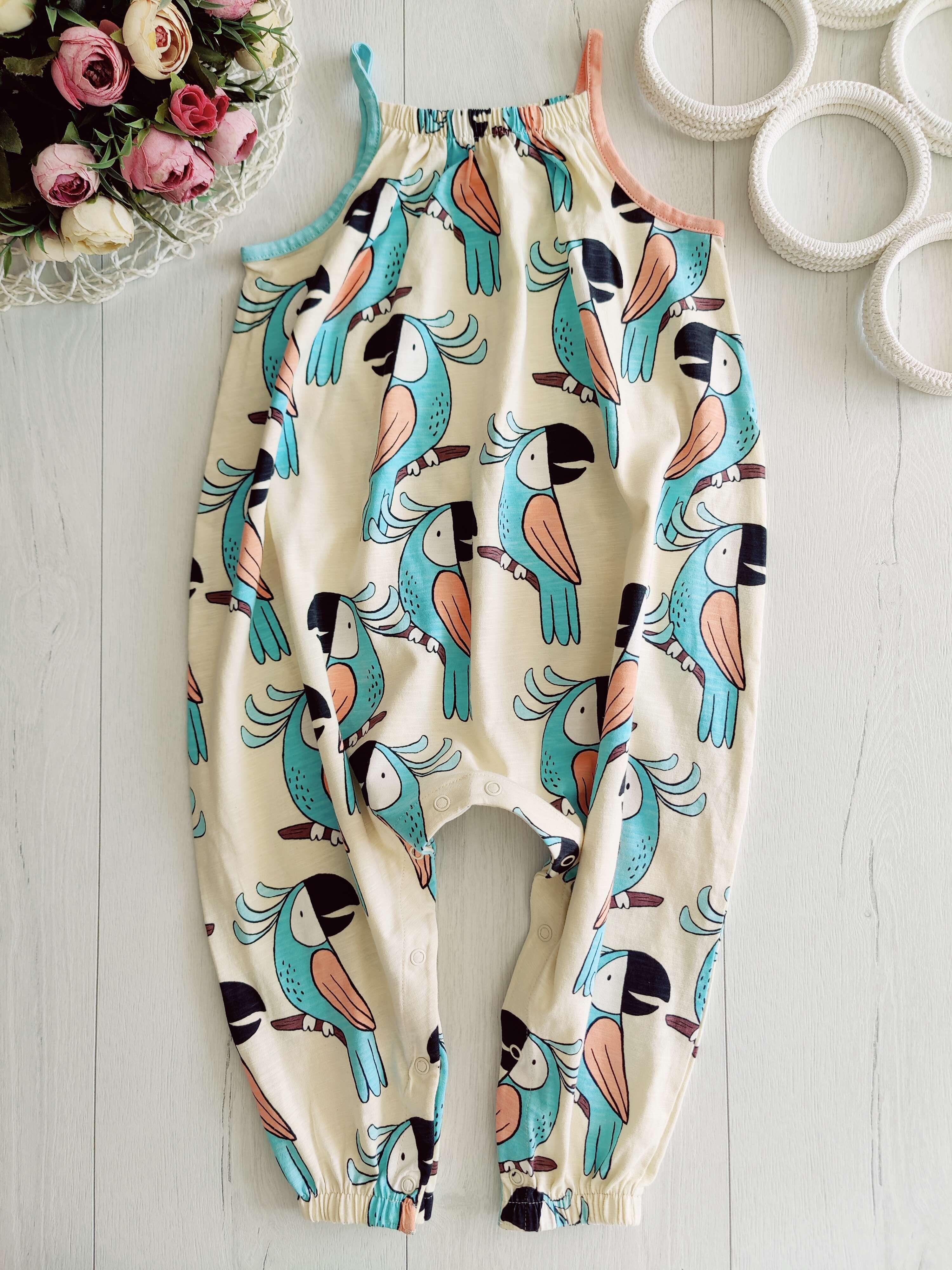 1,5,2 роки, зріст 92 Яскравий трикотажний ромпер зі штанами