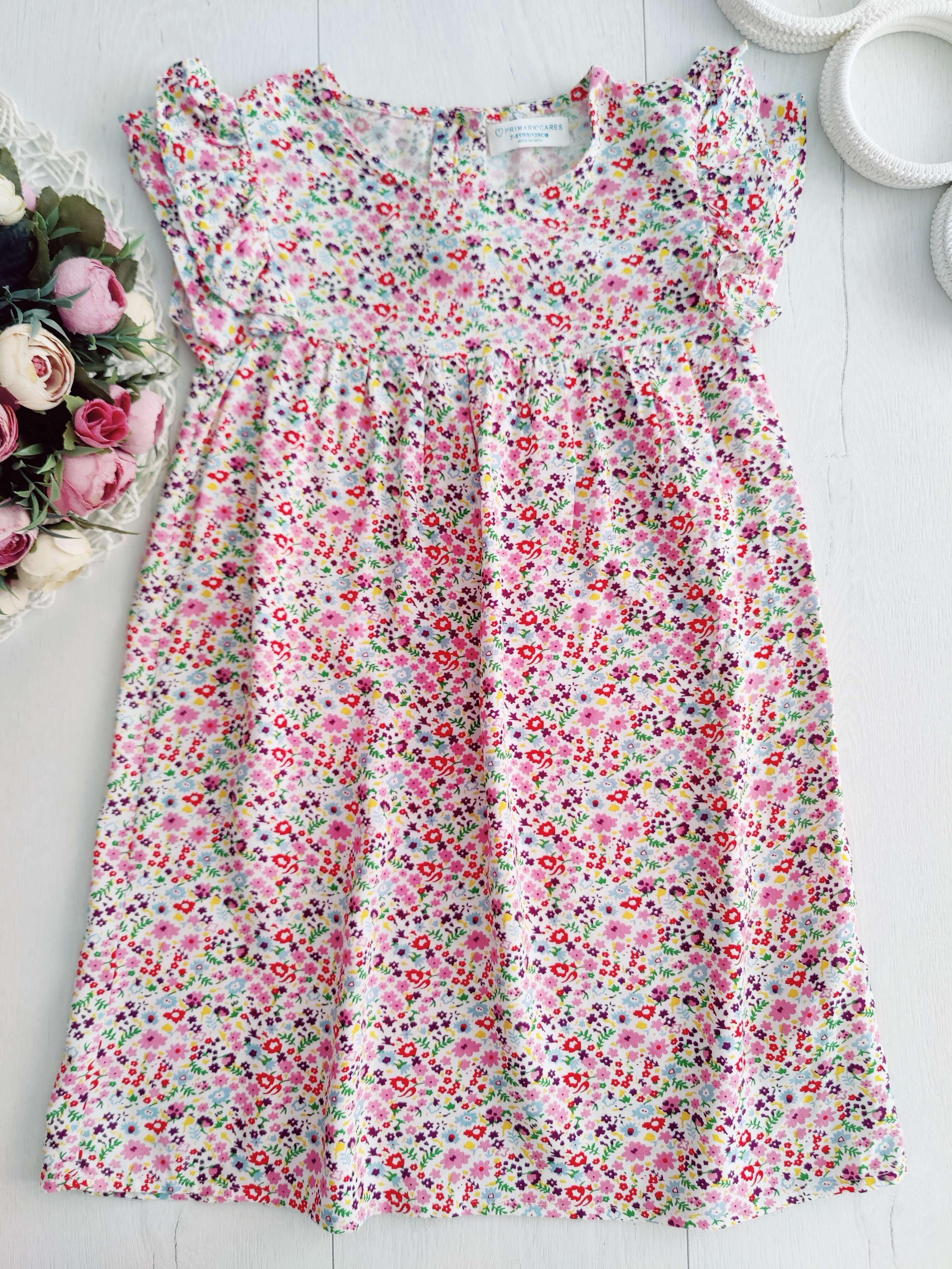 7,8 років, зріст 128 Нова літня сукня, віскоза