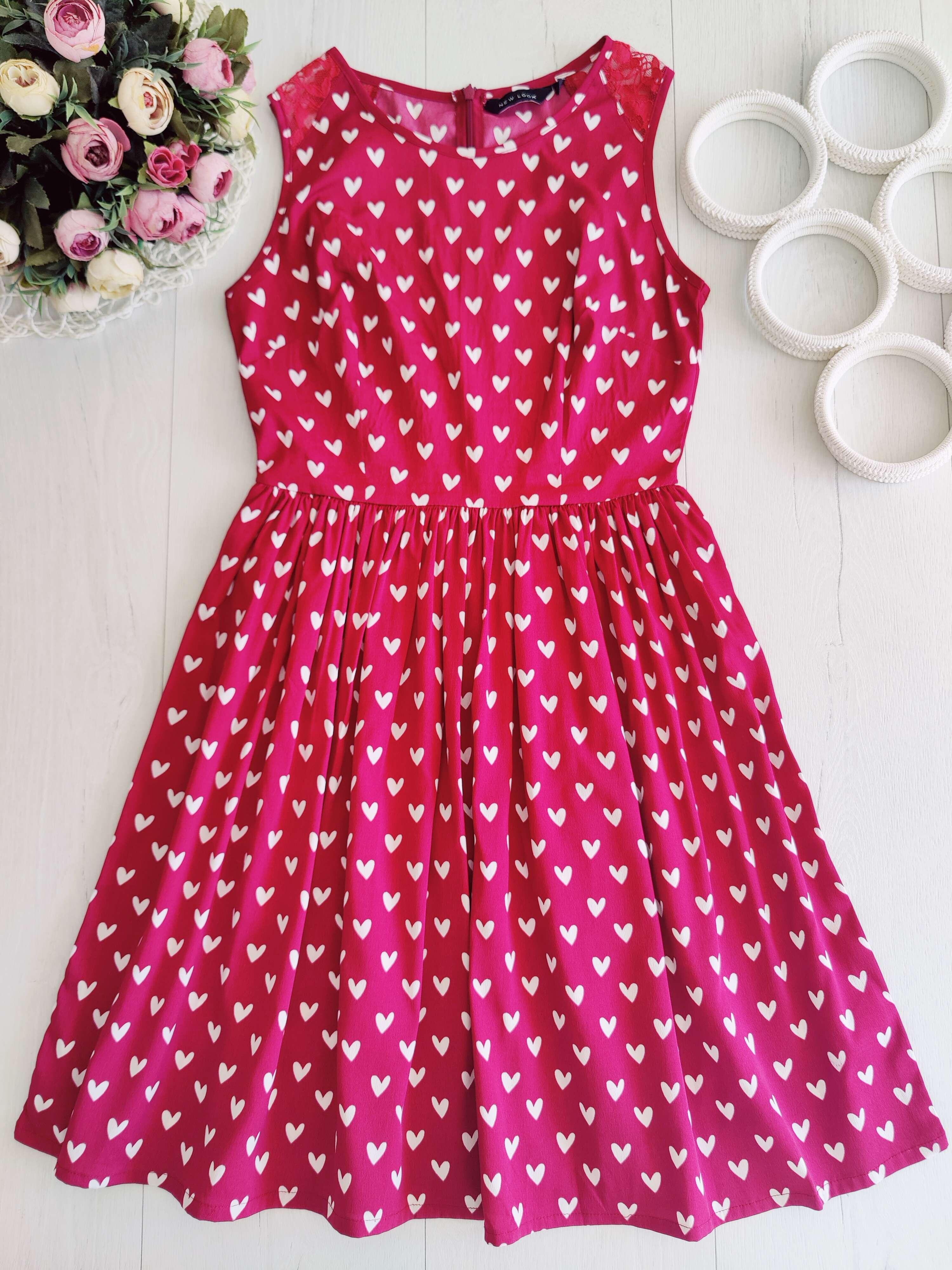 8\36 Легкое летнее платье в сердечках