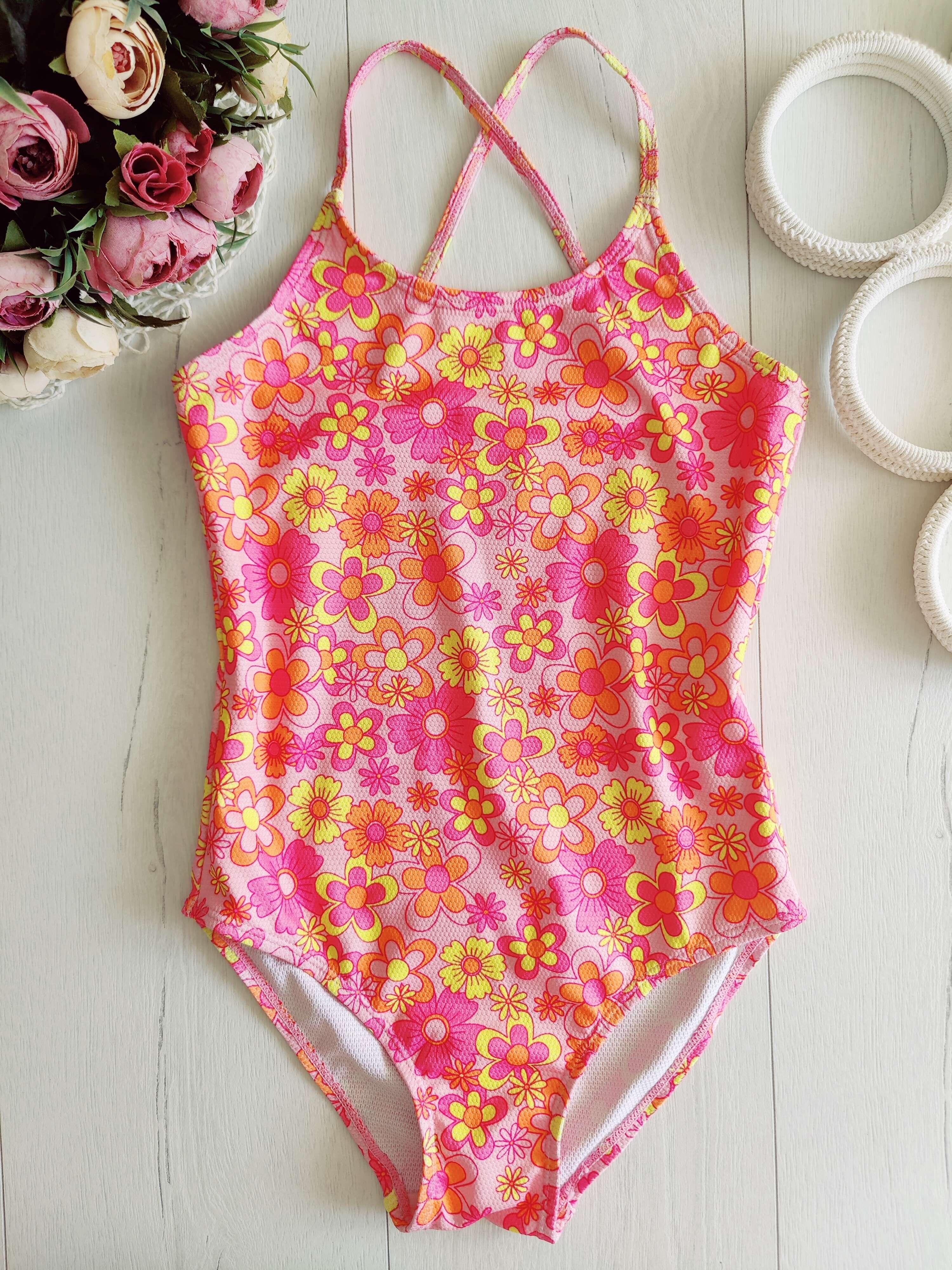 9,10 лет, рост 140 Красивый детский купальник