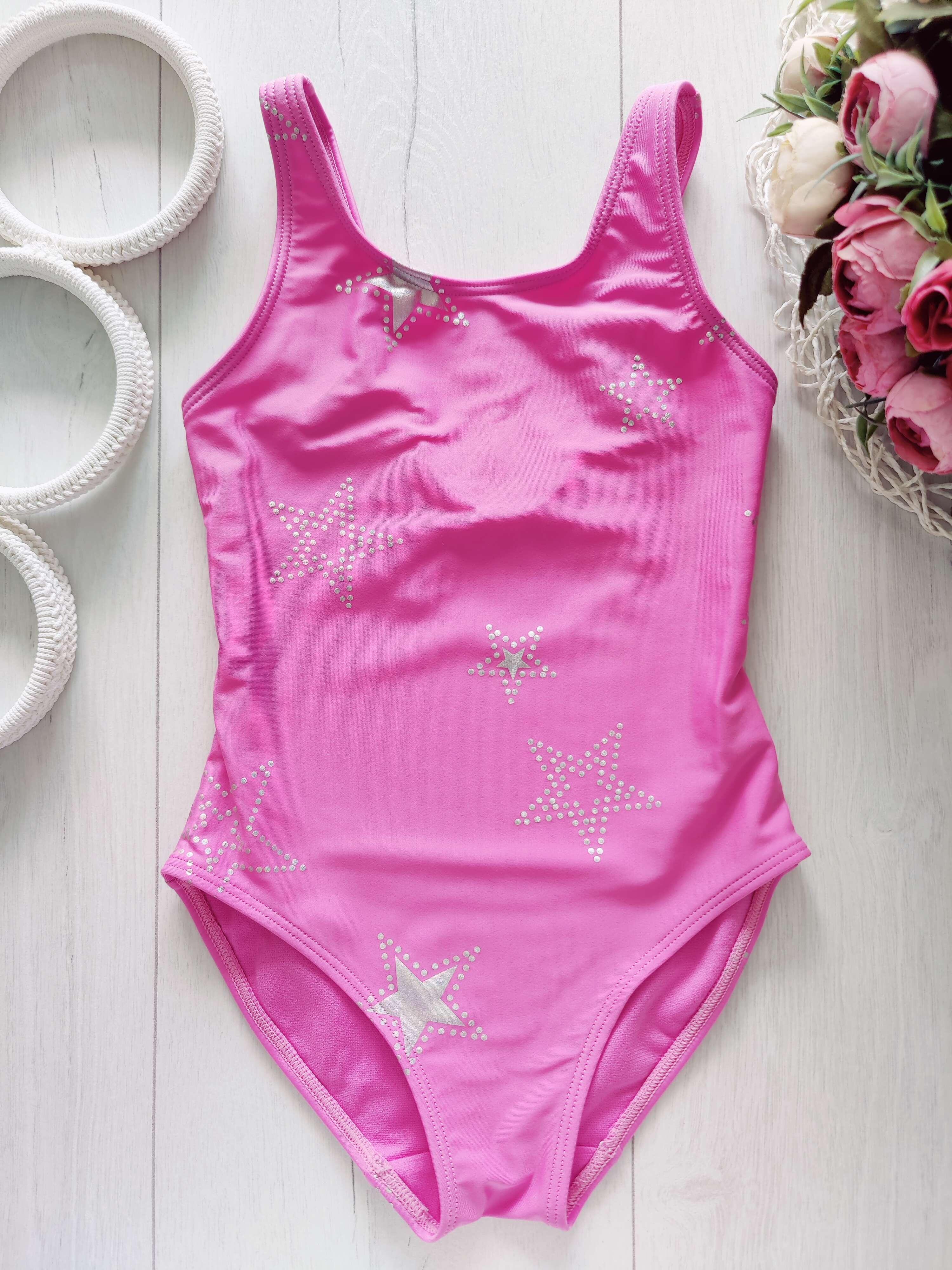 4,5 лет, рост 104,110 Красивый детский купальник в звездах