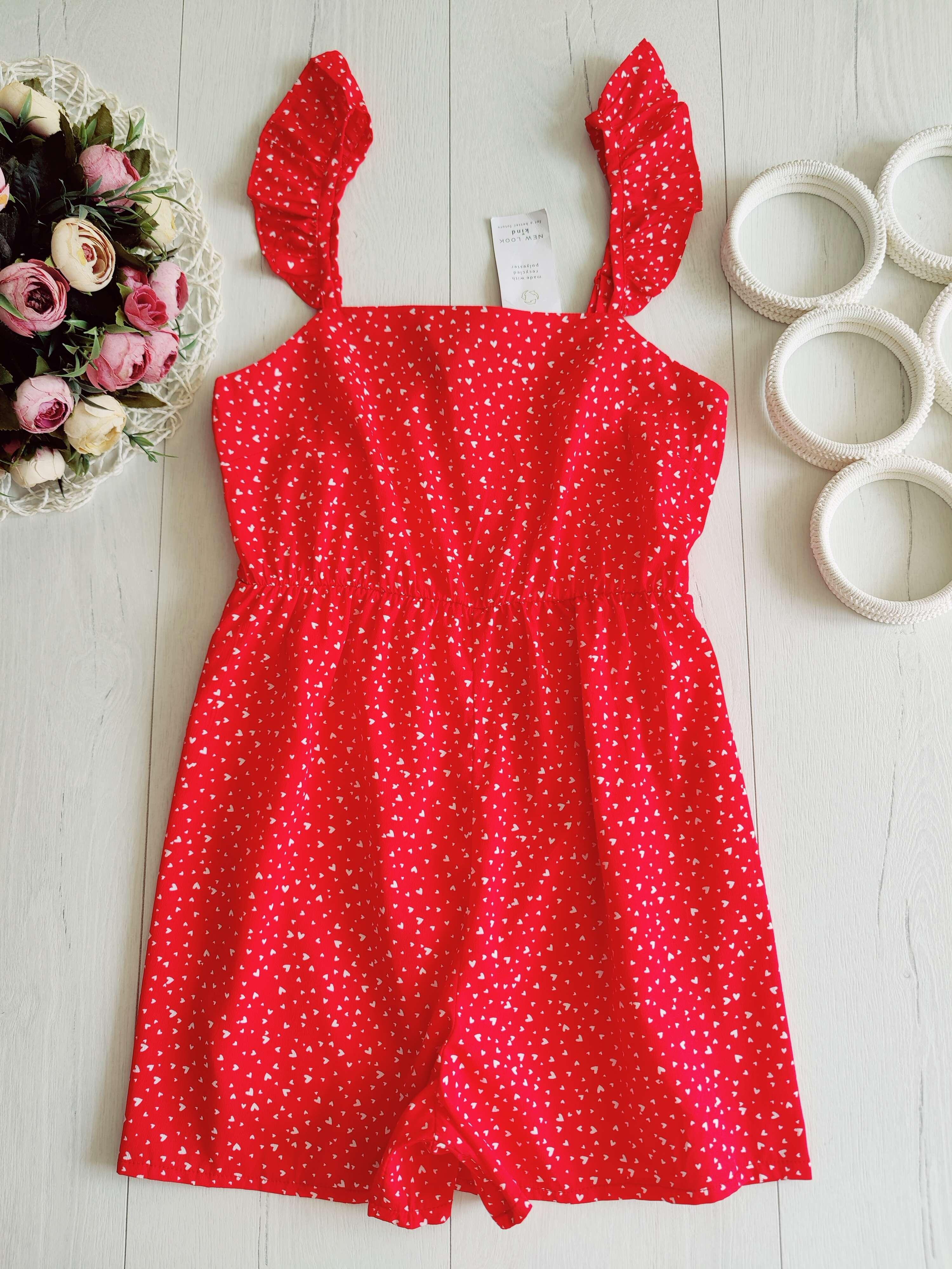 6\34 Новий червоний ромпер у сердечках