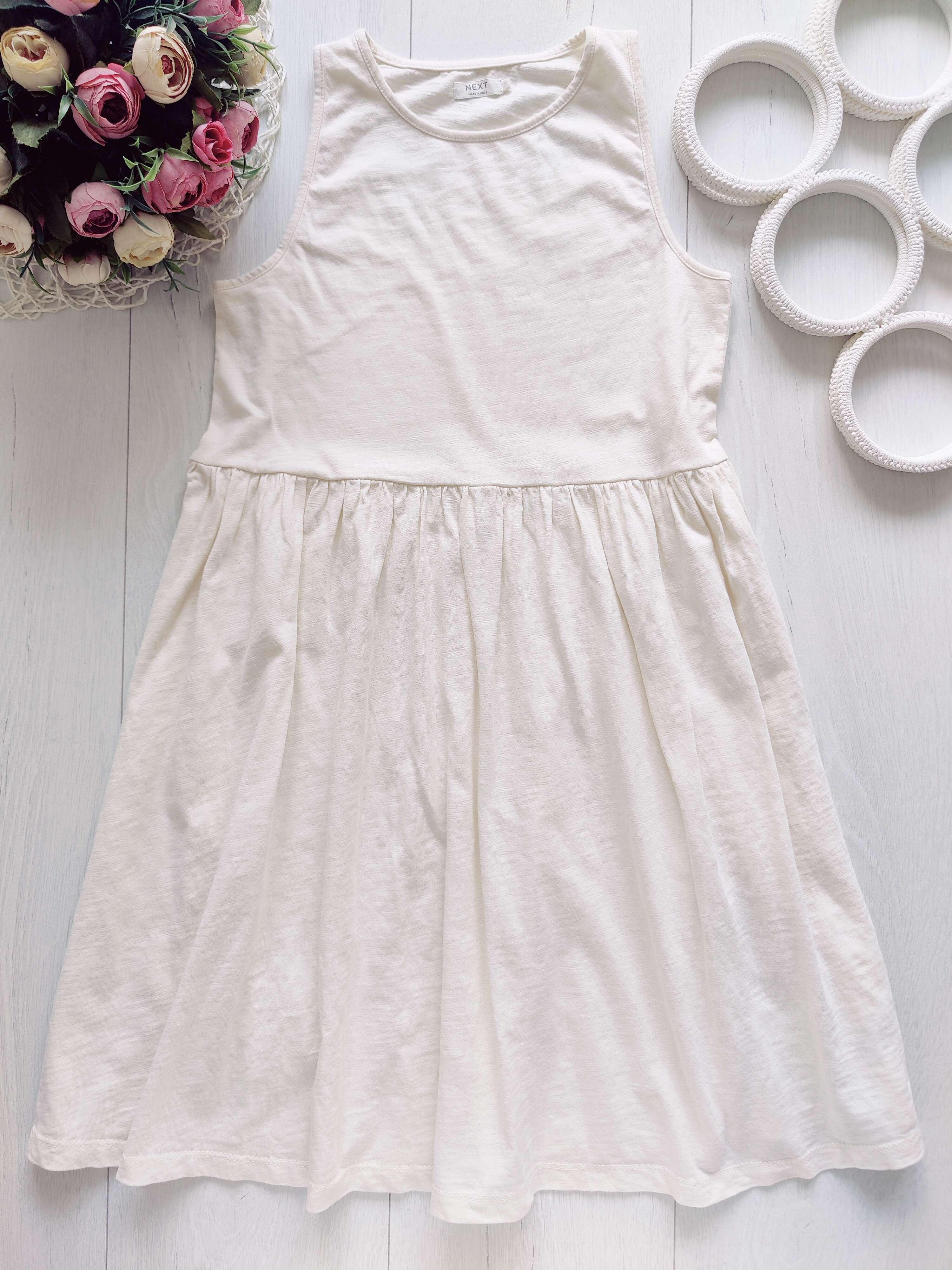 11 лет, рост 146 Нежный натуральный сарафан