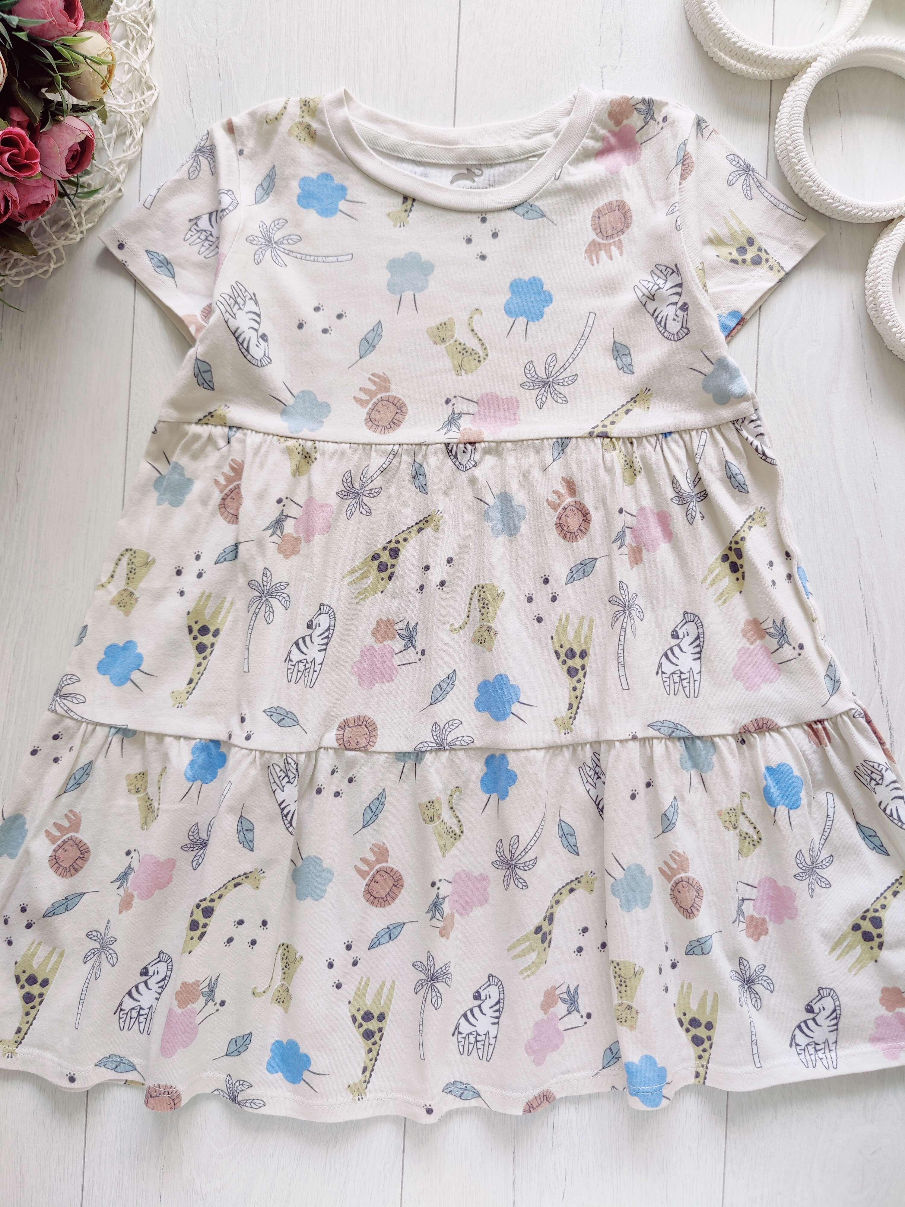 6,7 лет, рост 116,122 Трикотажное летнее платье