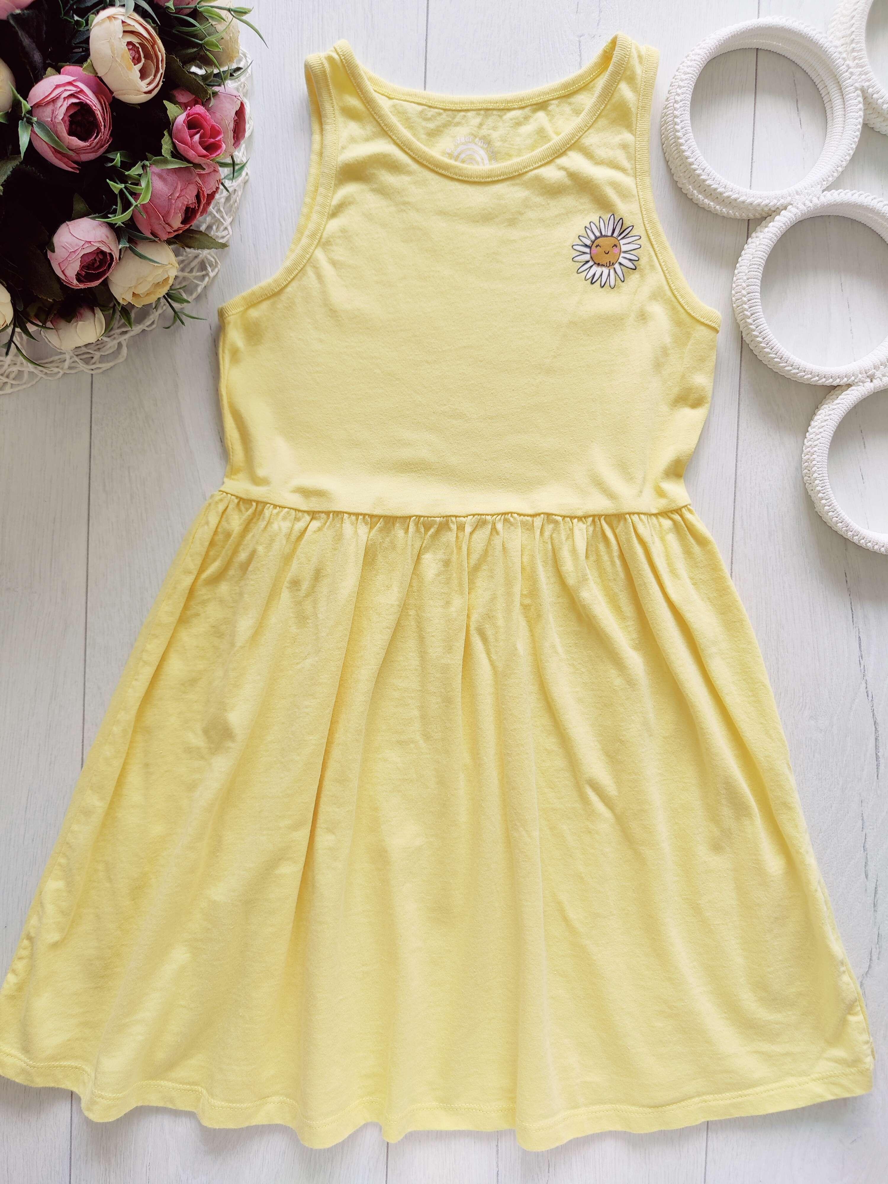 7,8 років, зріст 128 Жовтий літній сарафан