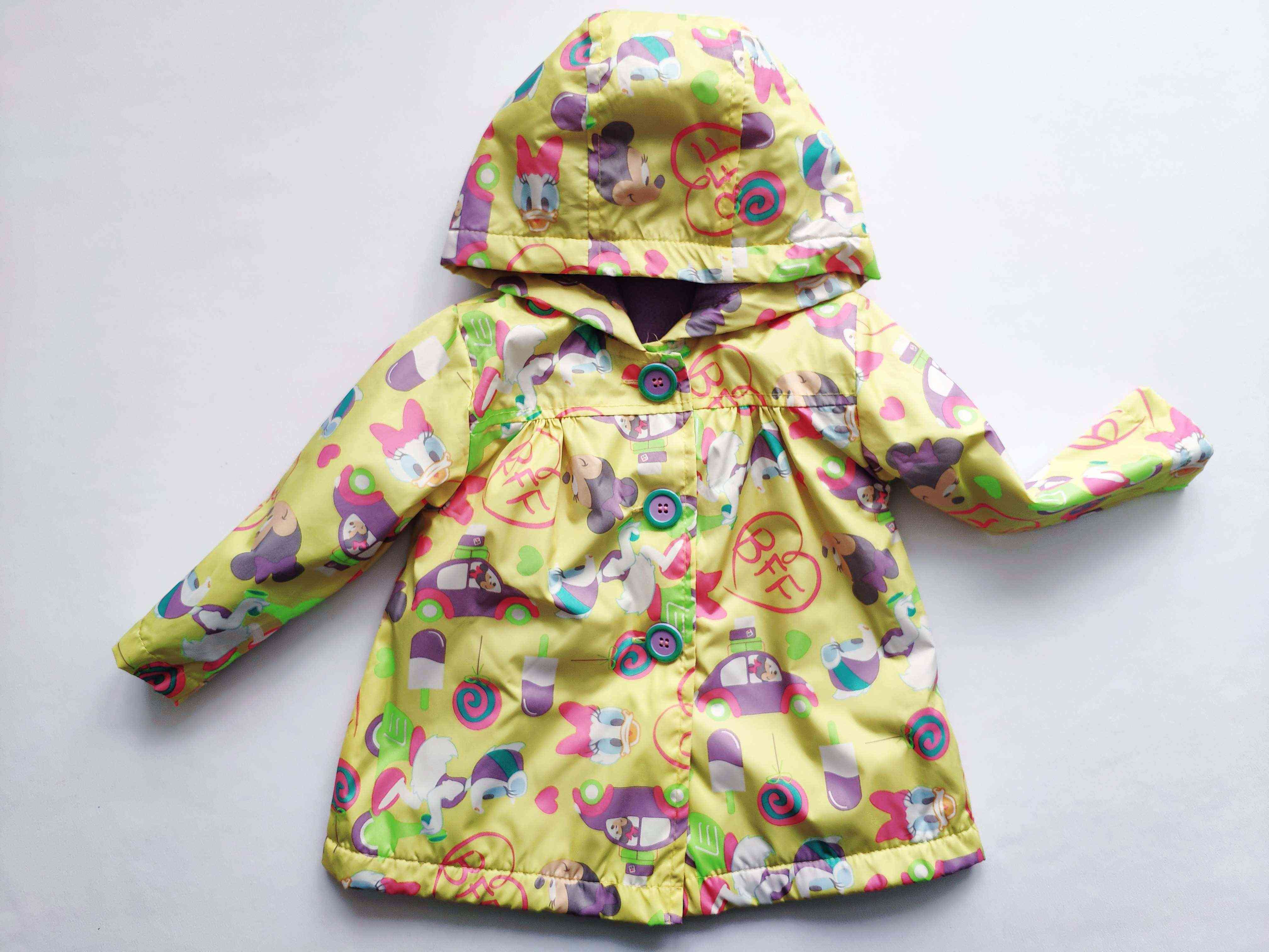 9\12 мес, рост 74\80 Ветровка на флисе для девочки