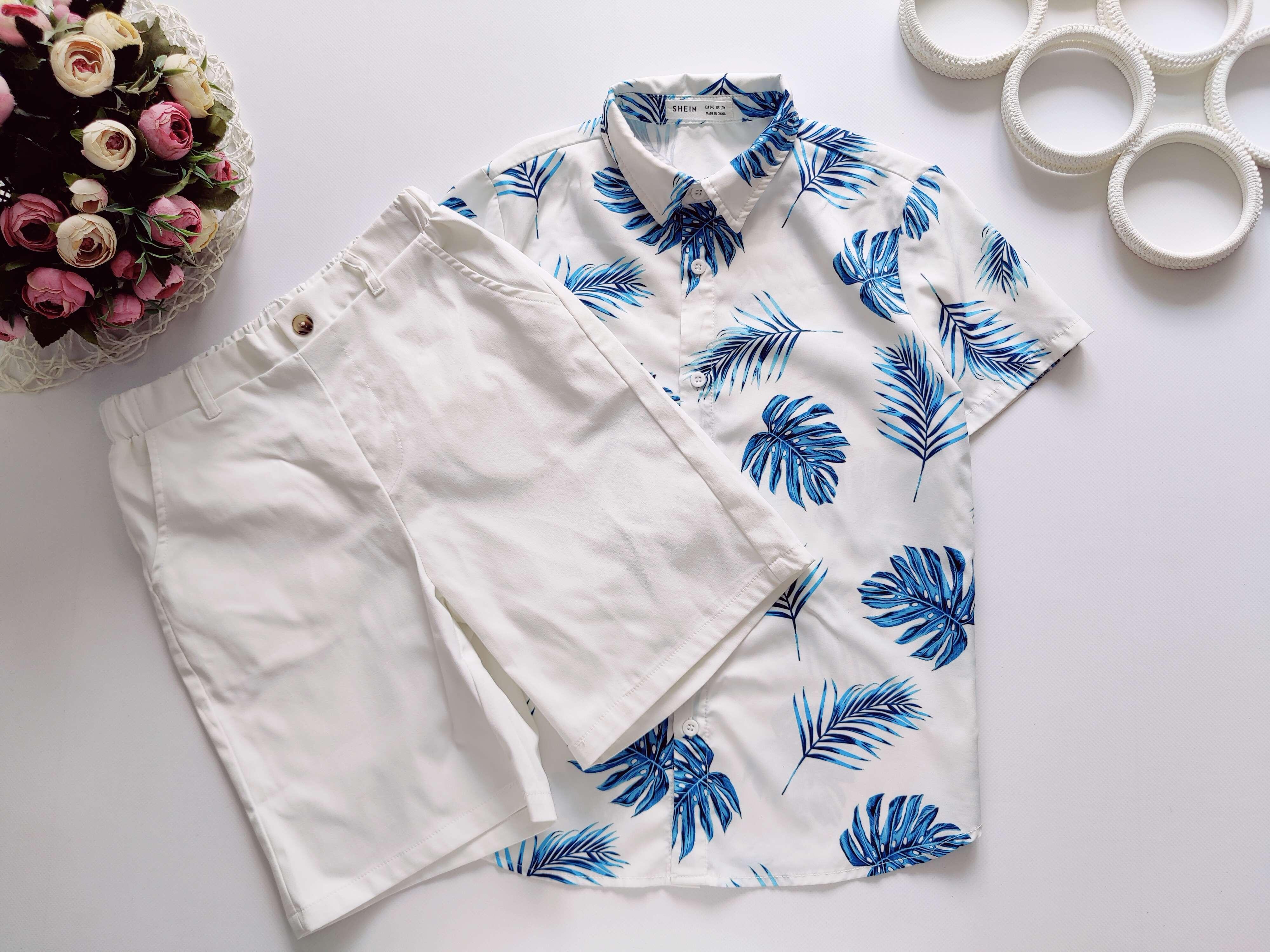 10 лет, рост 140 Рубашка с шортами, костюм летний