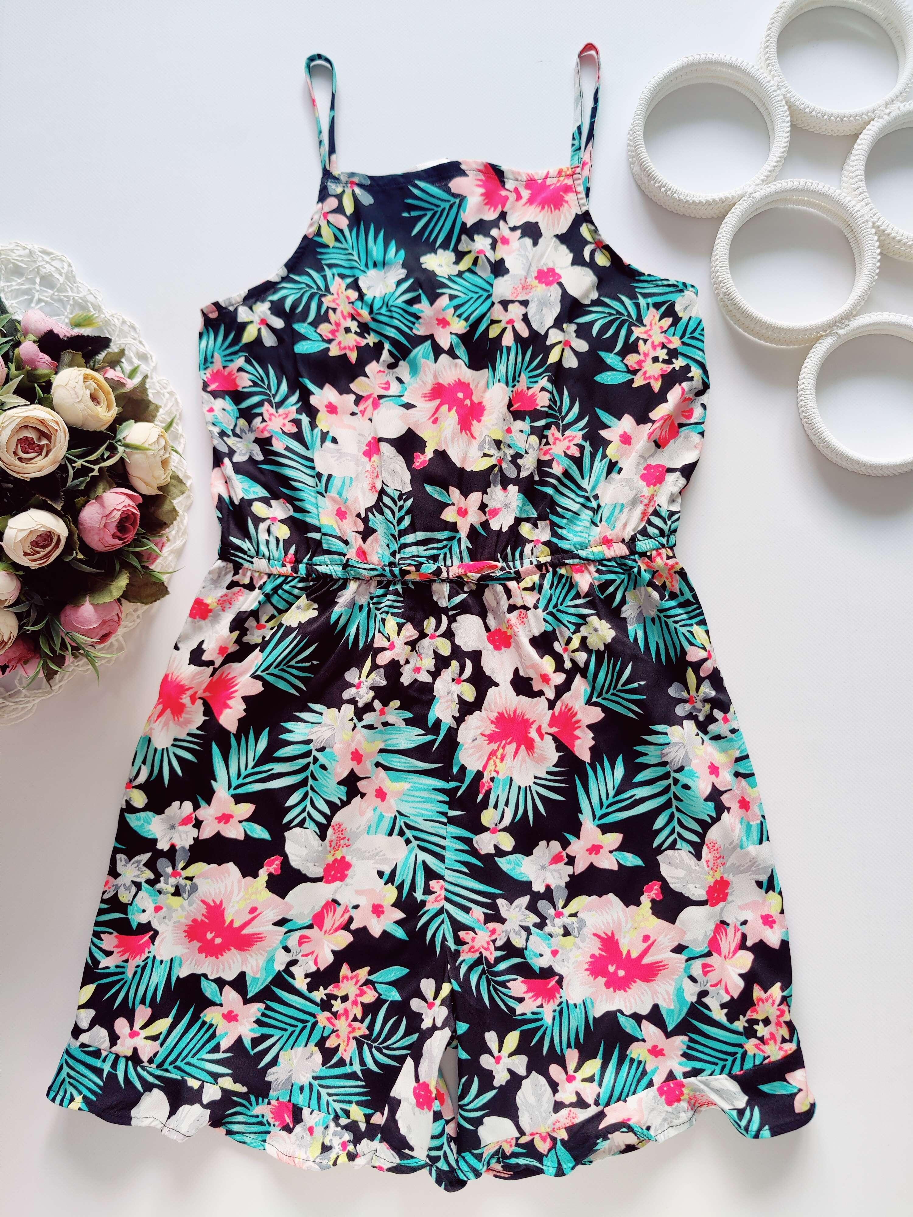 11,12 лет, рост 152 Новый легкий летний ромпер