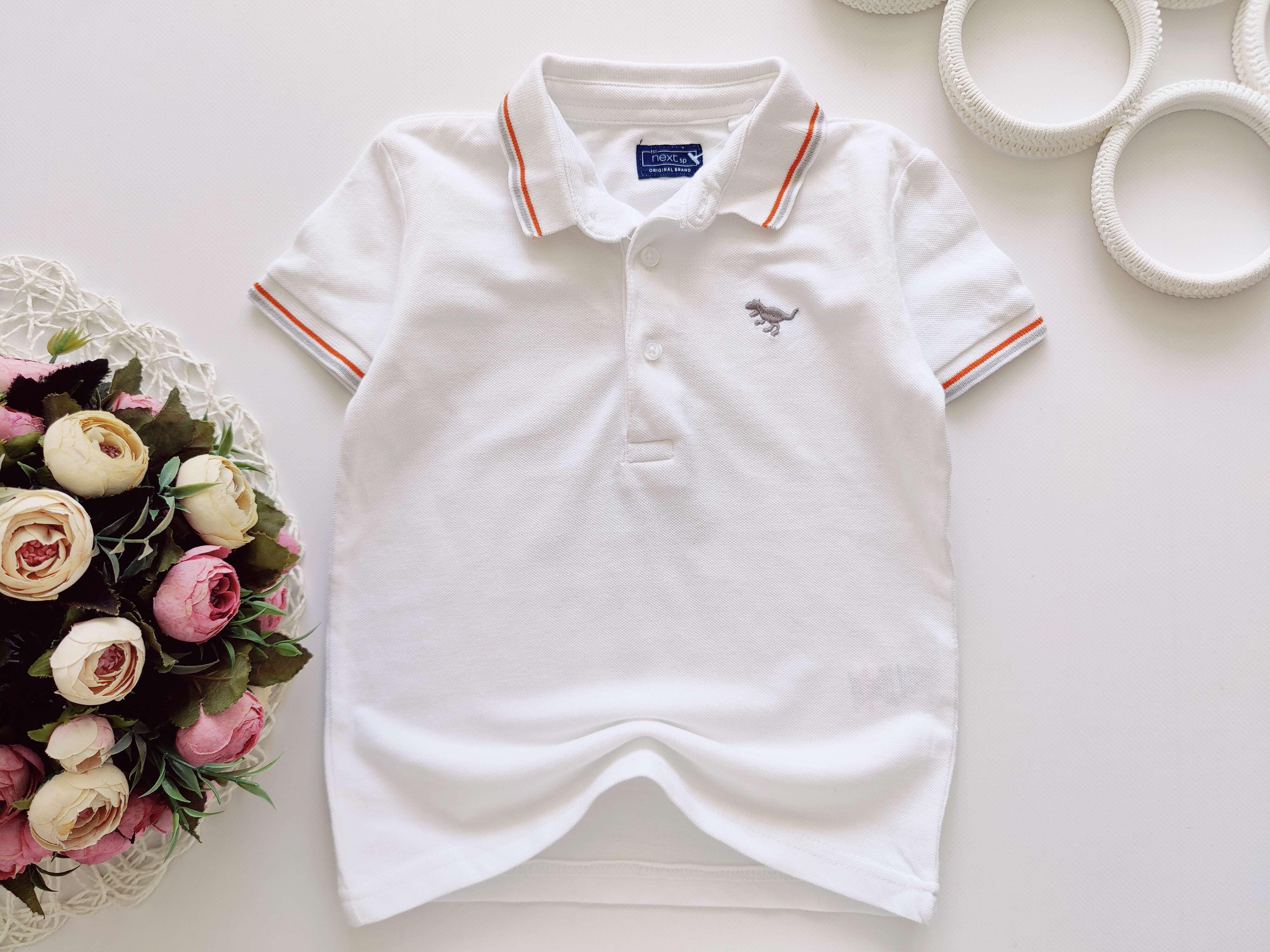 2,3 года, рост 98 Красивое белое поло