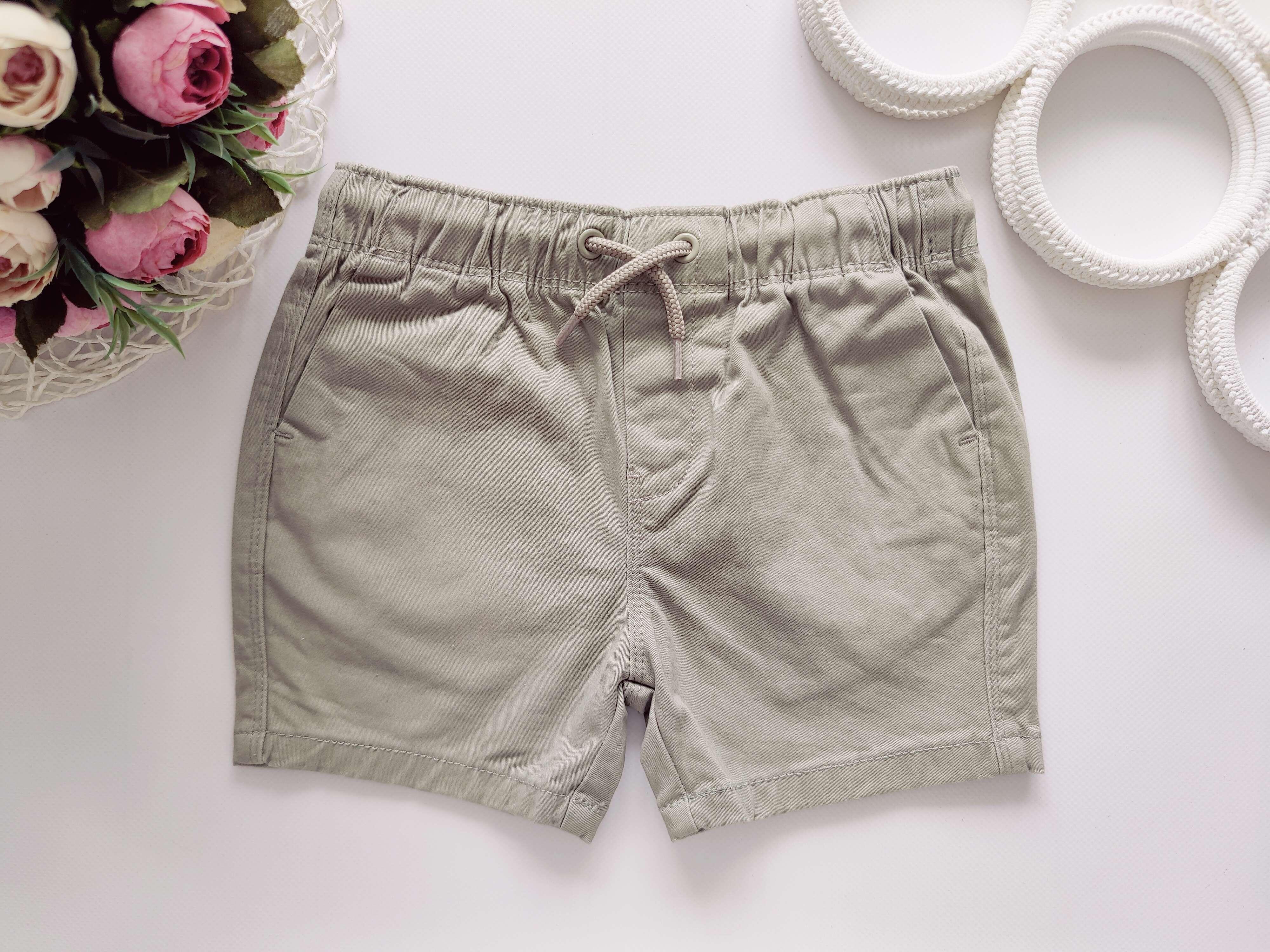 1,5,2 года, рост 86,92 Шорты на резинке хаки