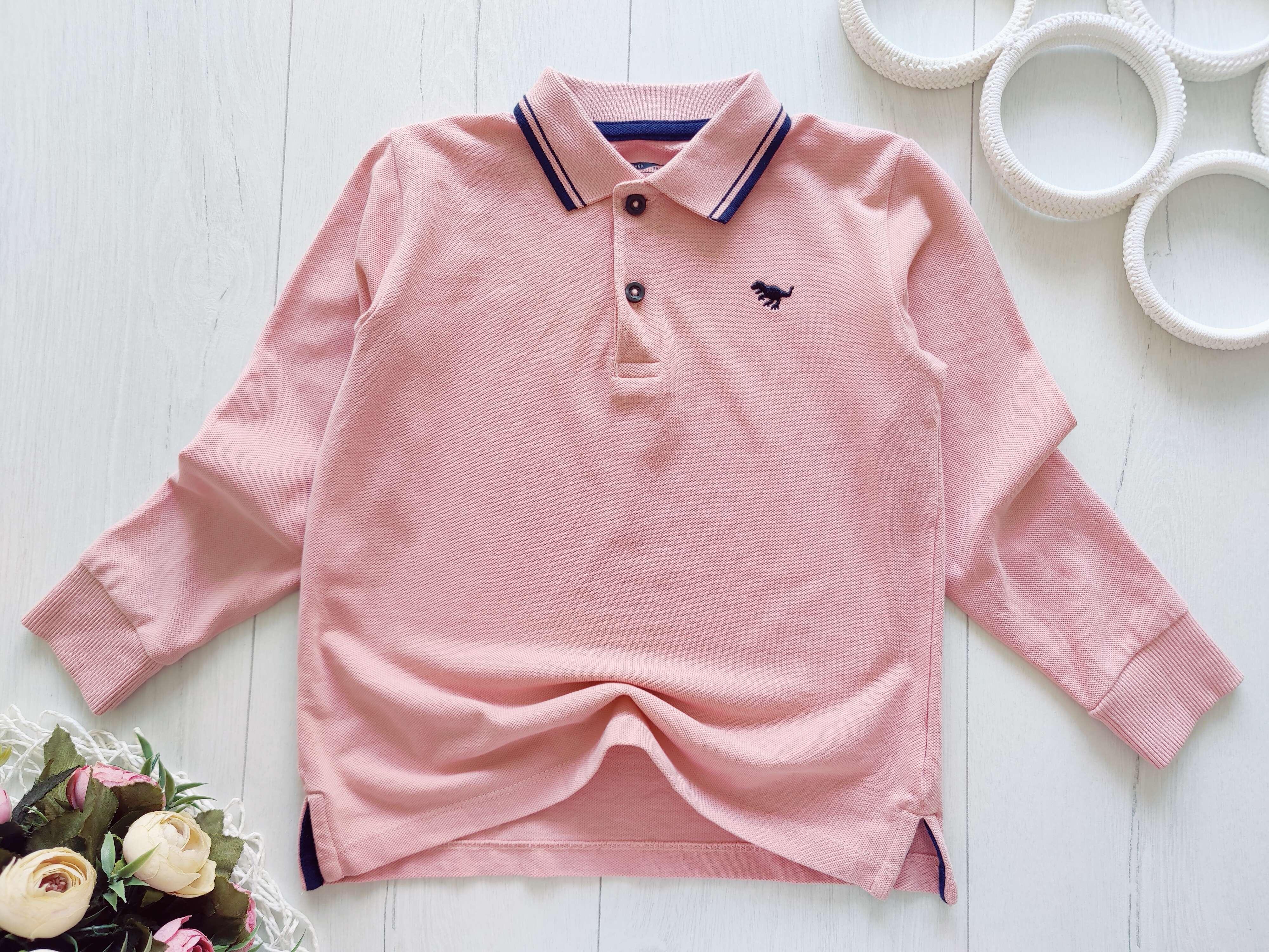 4,5 лет, рост 110 Красивое поло длинный рукав