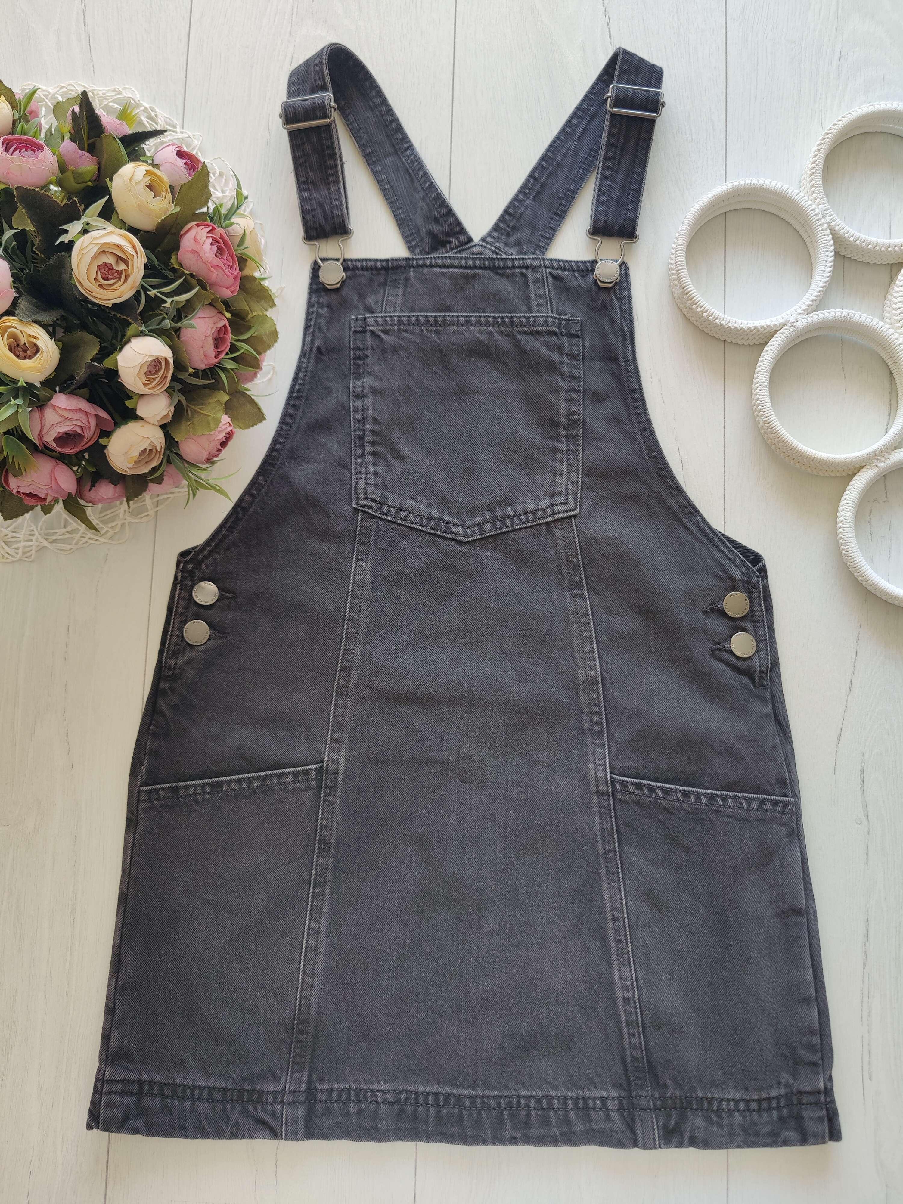 11 лет, рост 146 Джинсовый сарафан