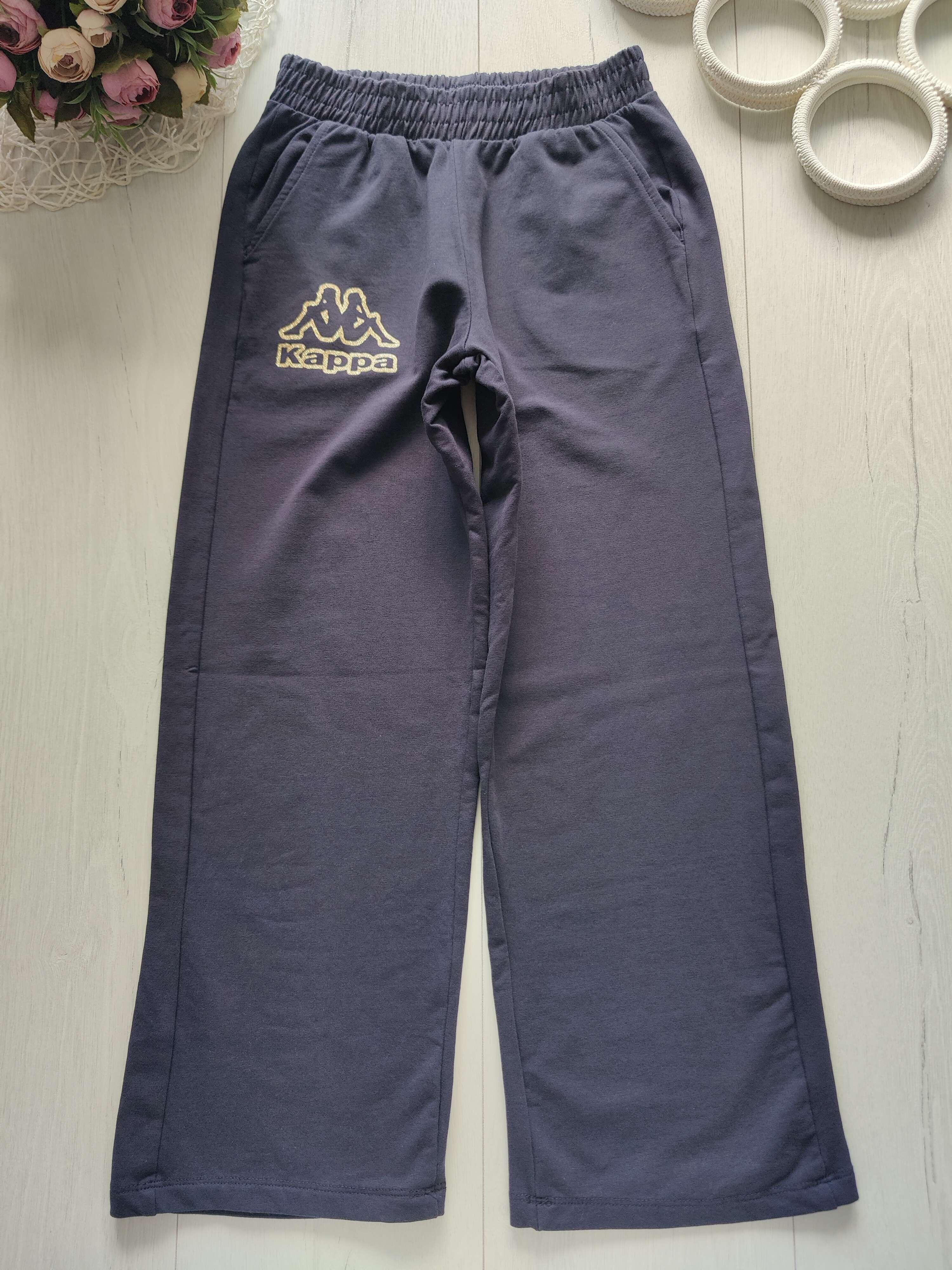 9,10 лет, рост 140 Свободные штаны котон