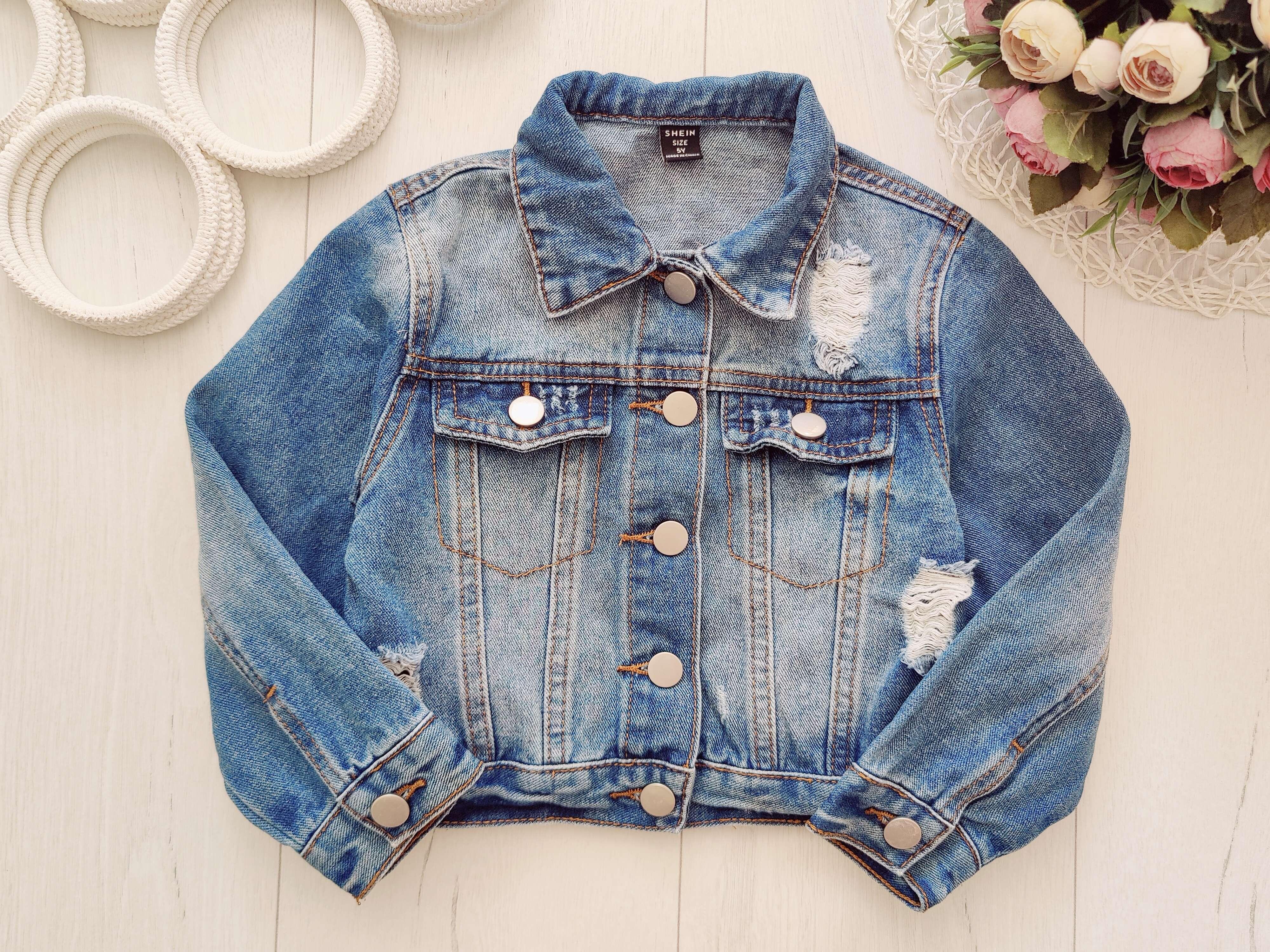 5 лет, рост 110 Модная джинсовка